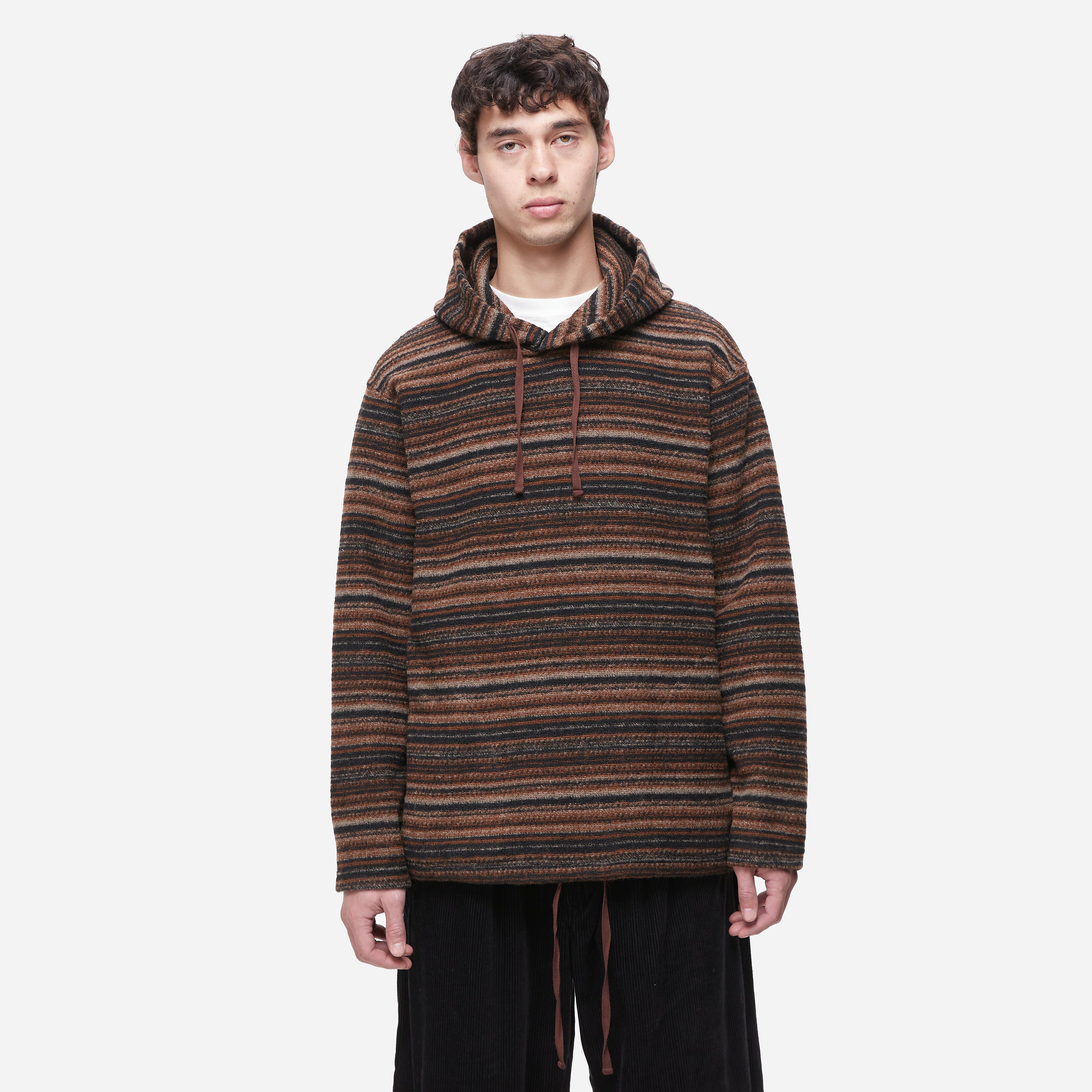 Engineered Garments Long Sleeve Hoodie, Brown - Curated Menswear