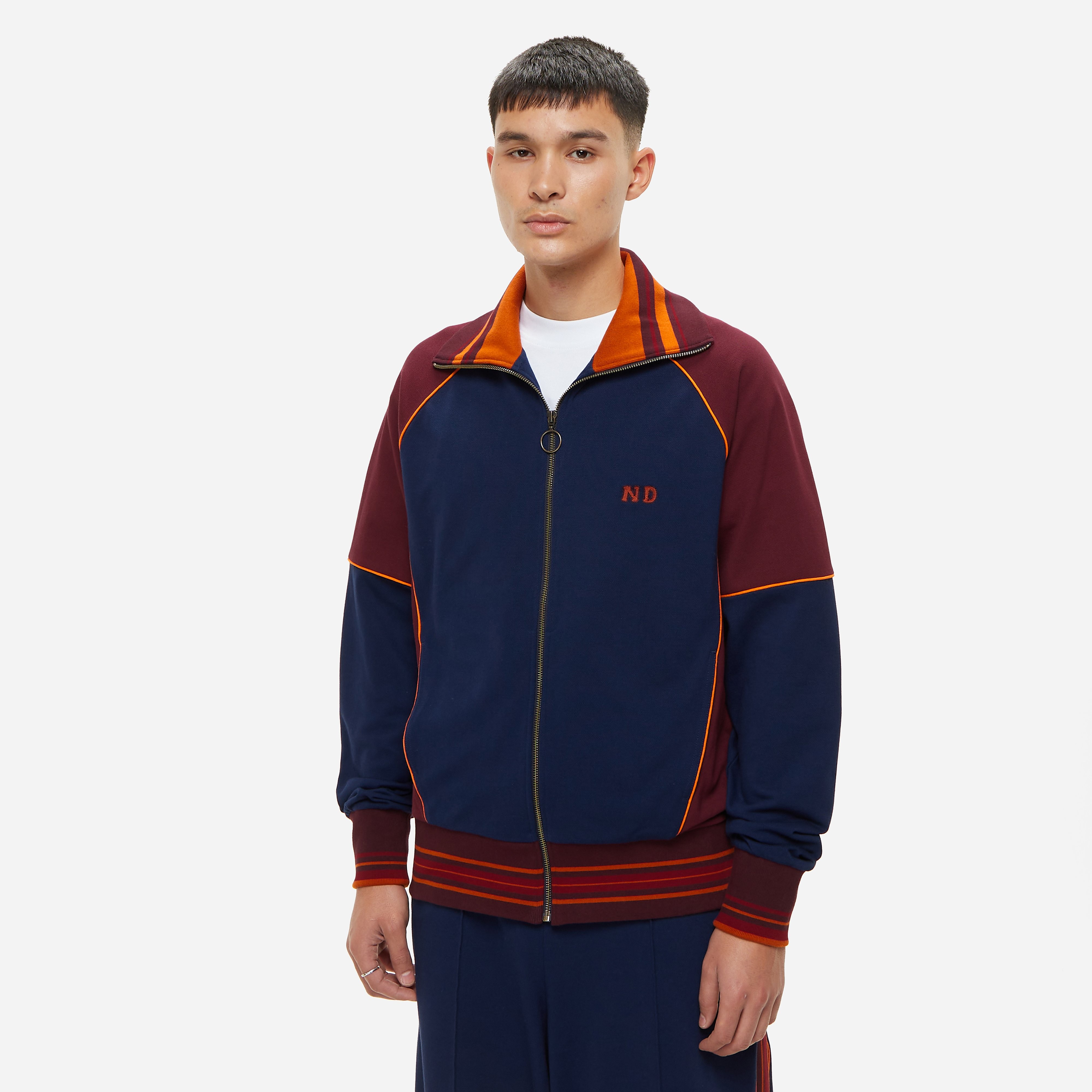 Nicholas Daley Track Top, Burgundy - Curated Menswear