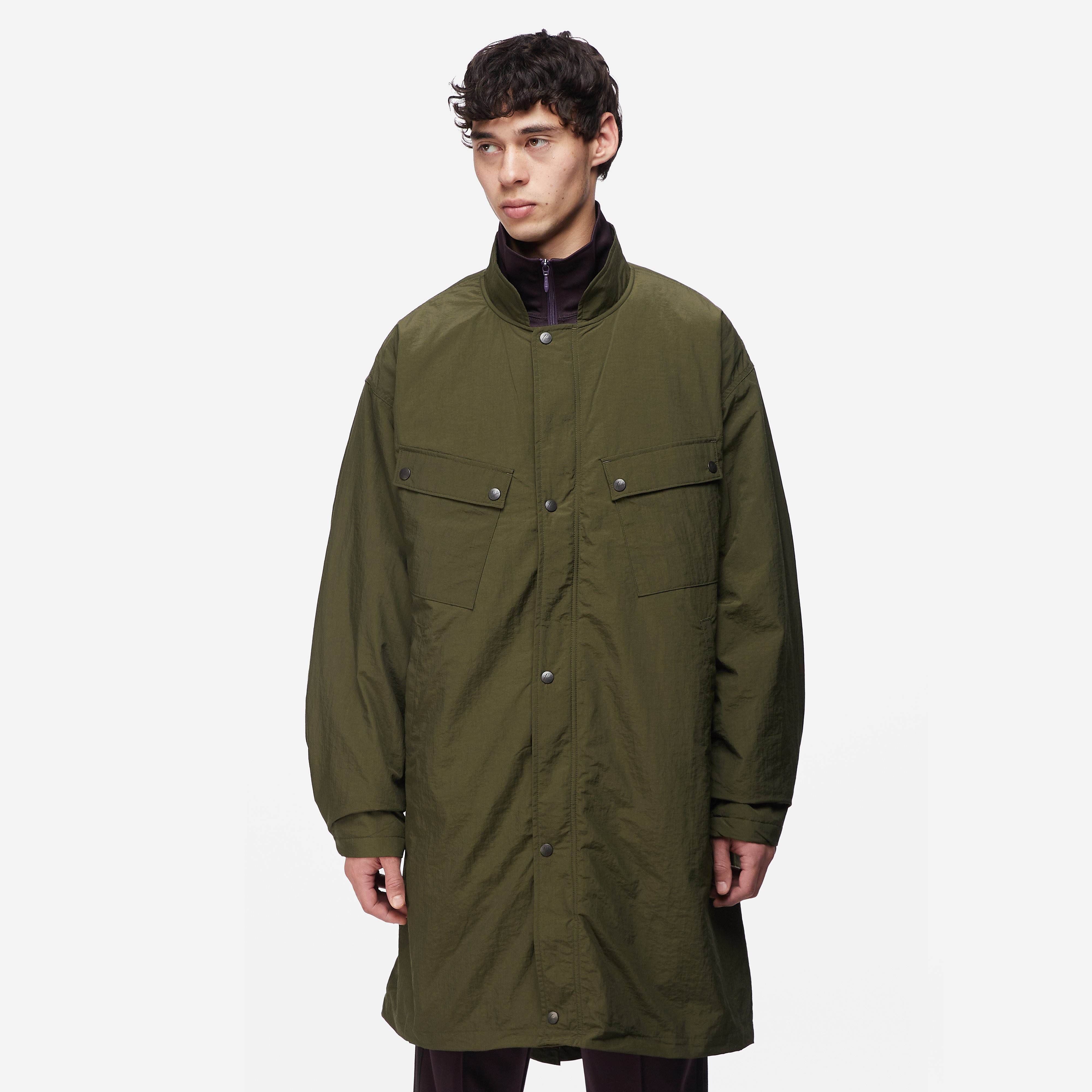Needles Nylon C.P Coat, Olive - Curated Menswear