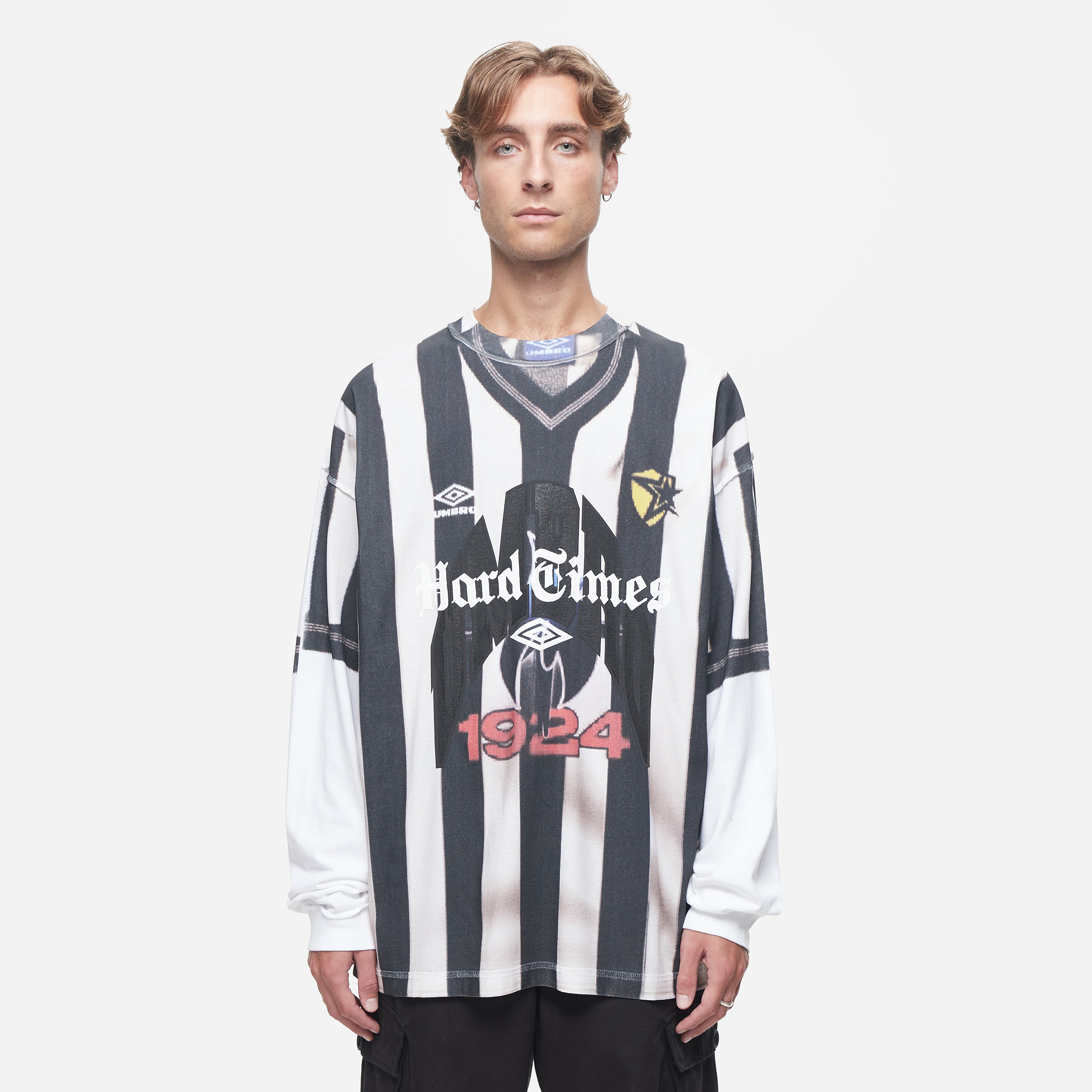 Umbro Censor Inside Out LS T-Shirt, White Curated Menswear