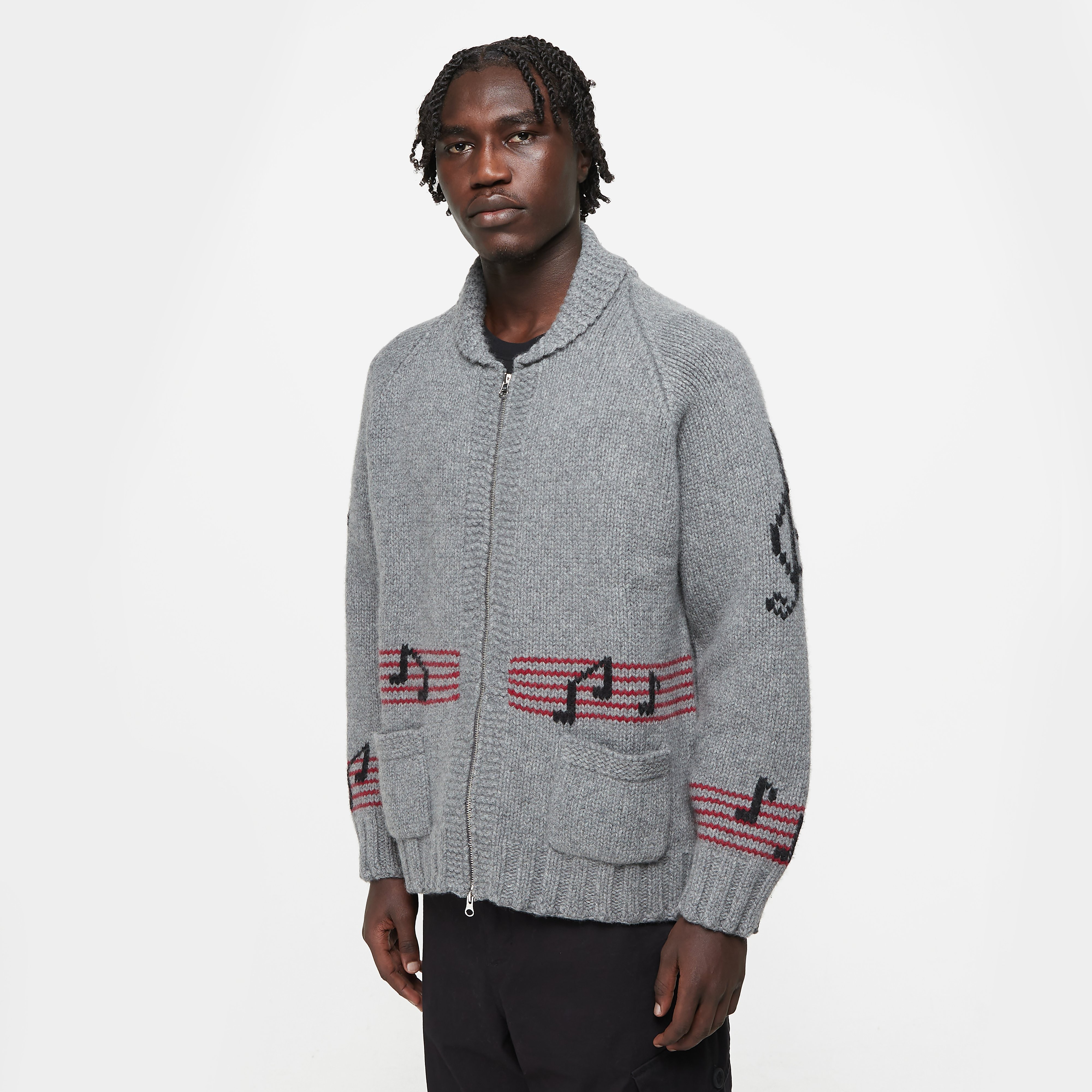 YMC Rat Pack Cardigan, Blue - Curated Menswear
