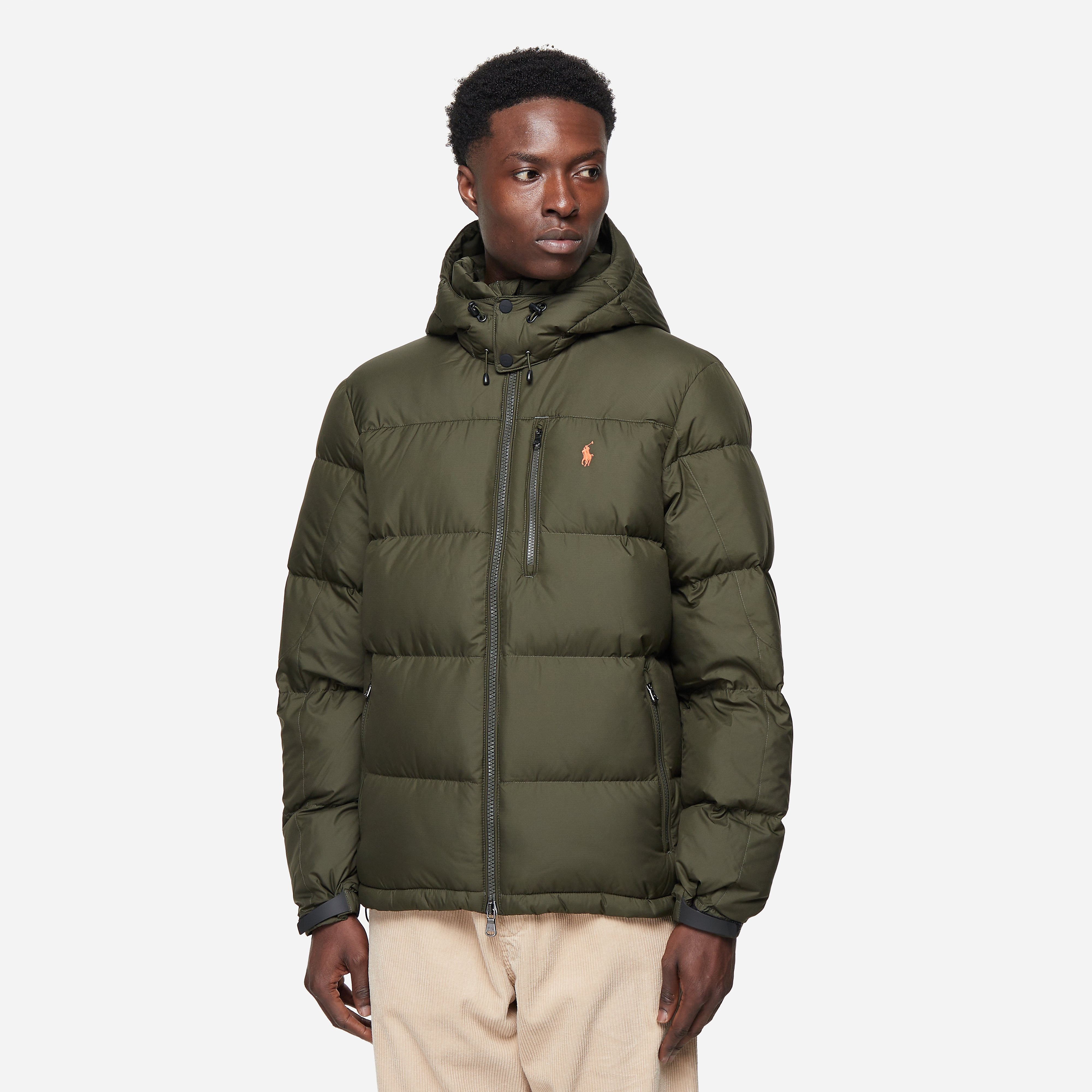 Polo Ralph Lauren El Cap Patchwork Down Jacket, Olive Curated
