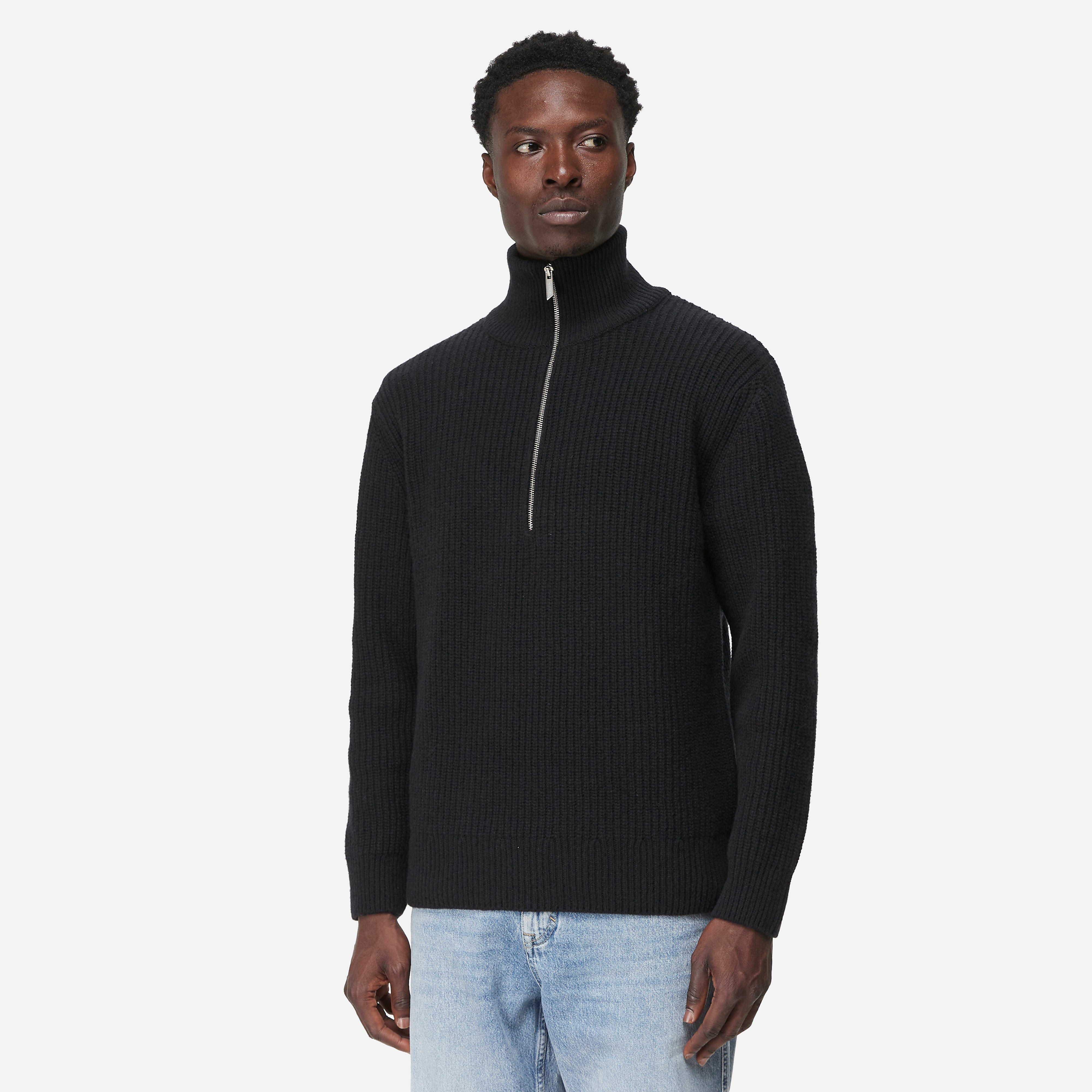 Closed Zipped Jumper, Black