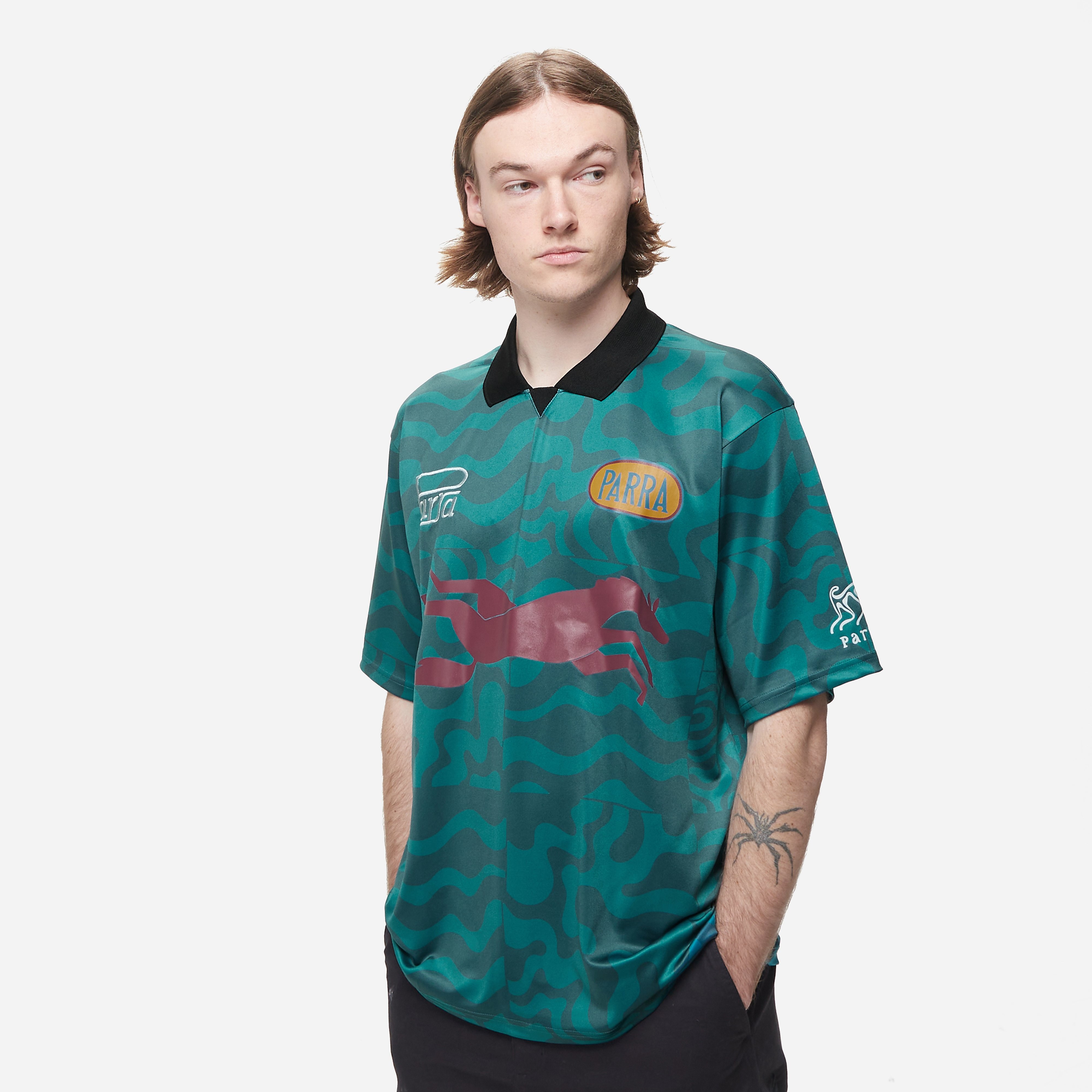 by Parra Sports Flage Polo Shirt, Green - Curated Menswear