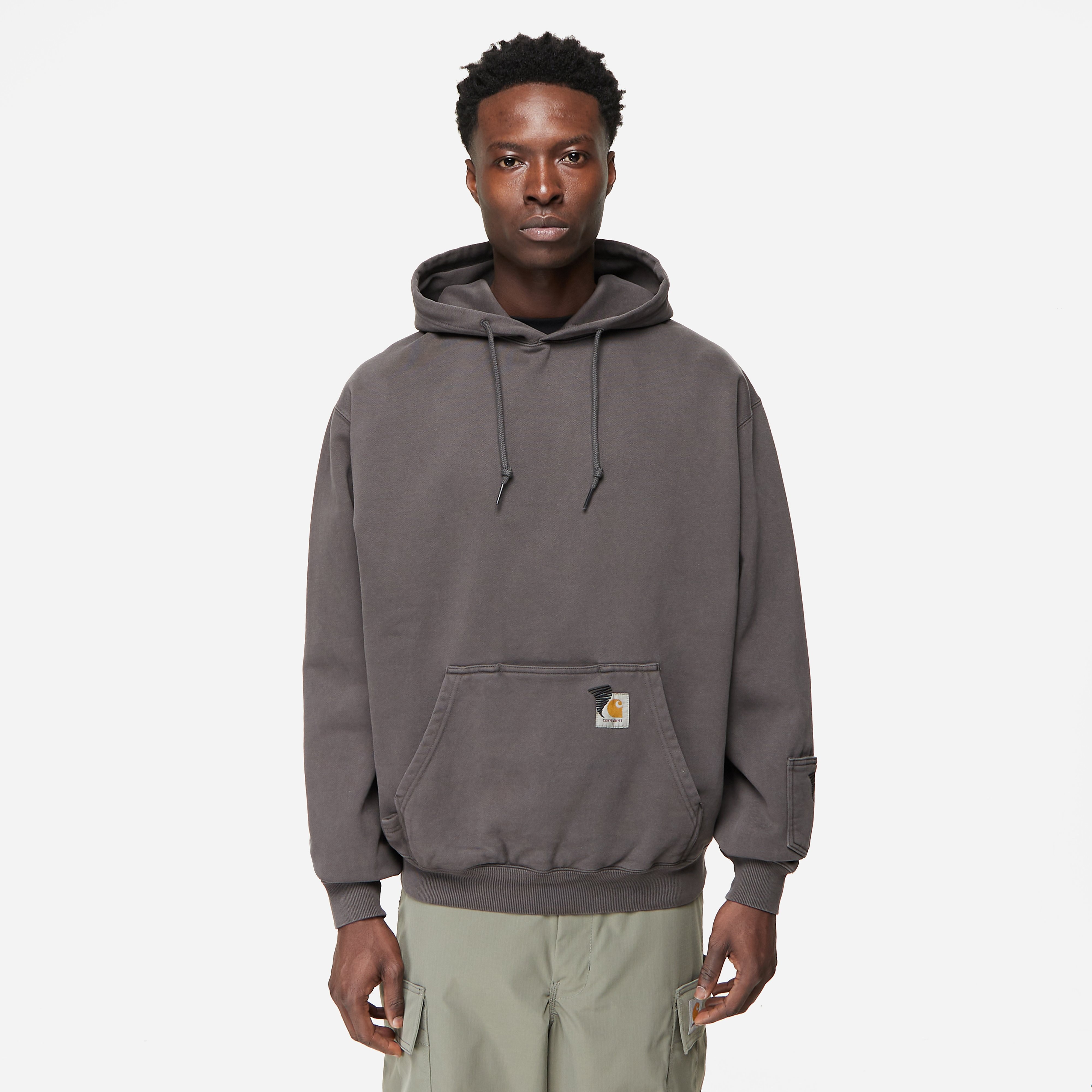 Carhartt WIP x Invincible Pigment Dyed Hoodie, Grey - Curated Menswear