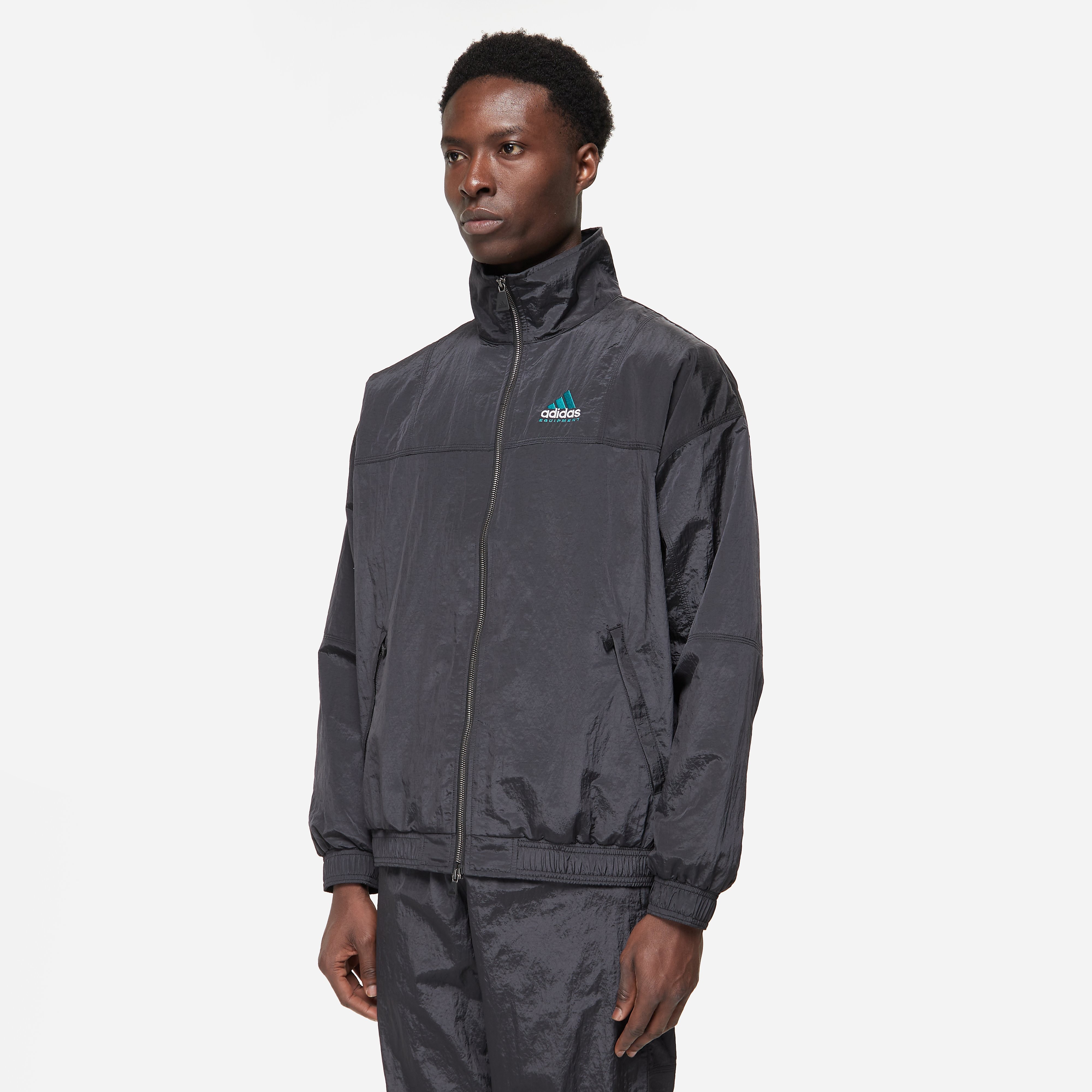 adidas Originals EQT Iridescent Track Top, Black - Curated Menswear