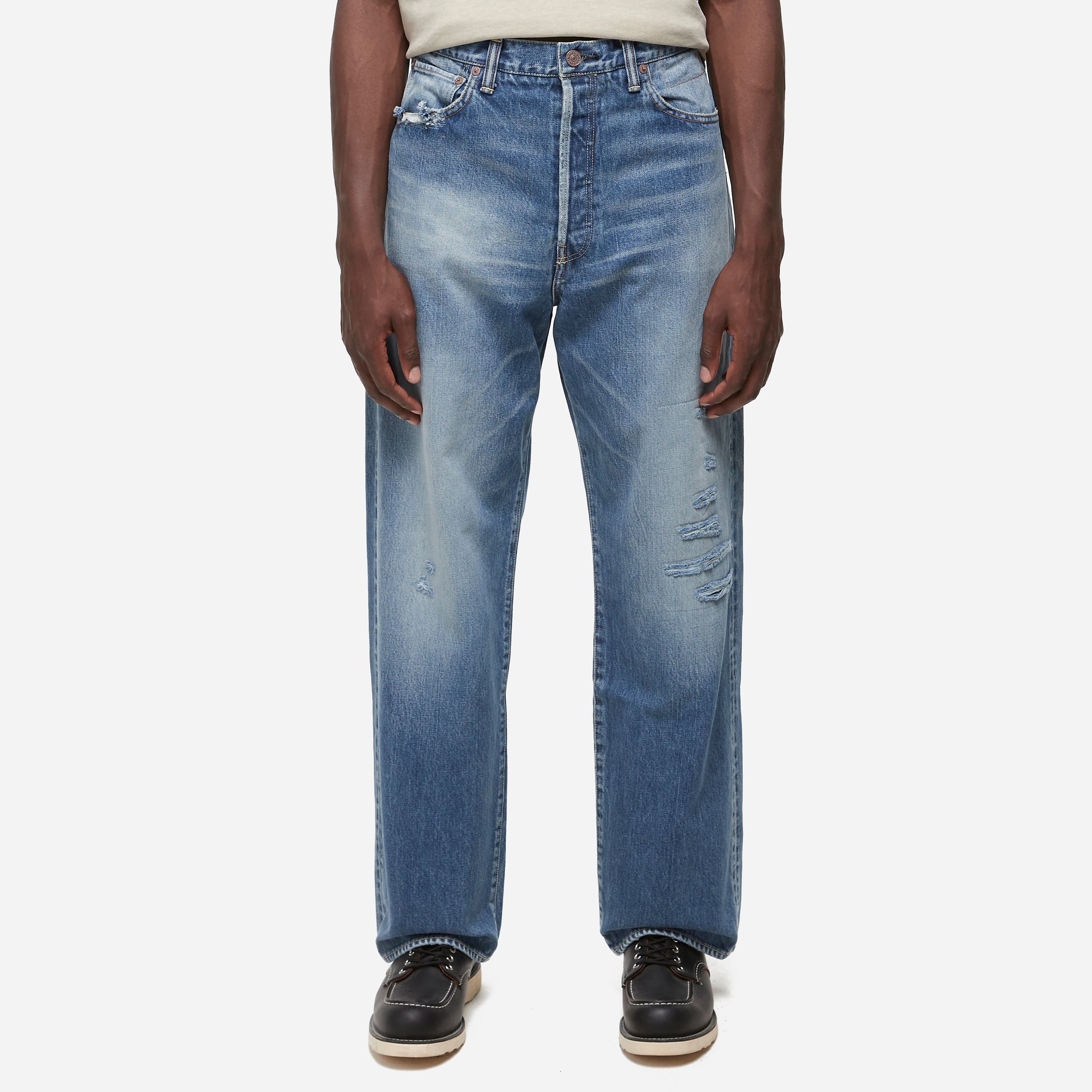 Visvim Social 01 Selvedge Jeans, Blue - Curated Menswear