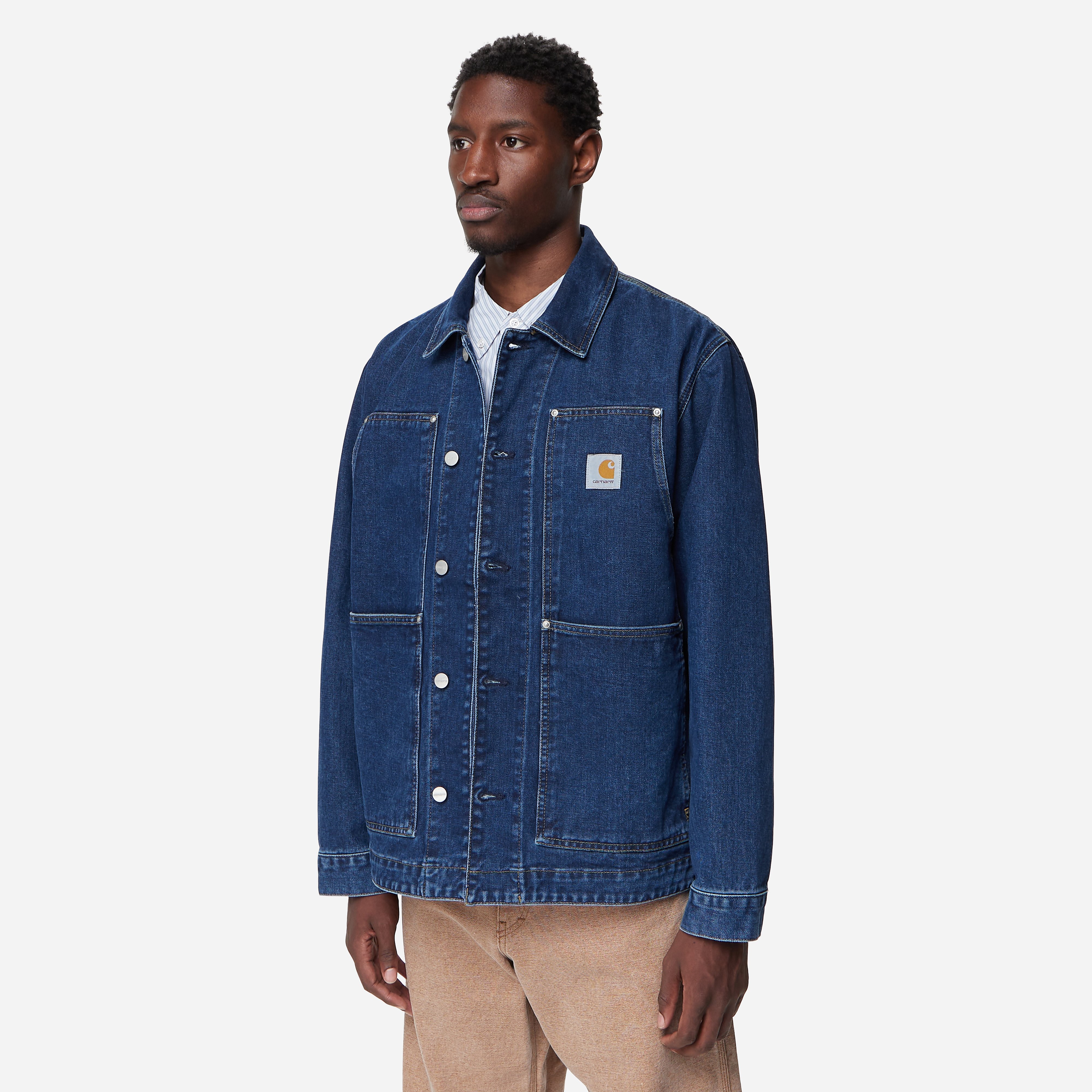 Carhartt WIP Double Front Jacket, Blue - Curated Menswear