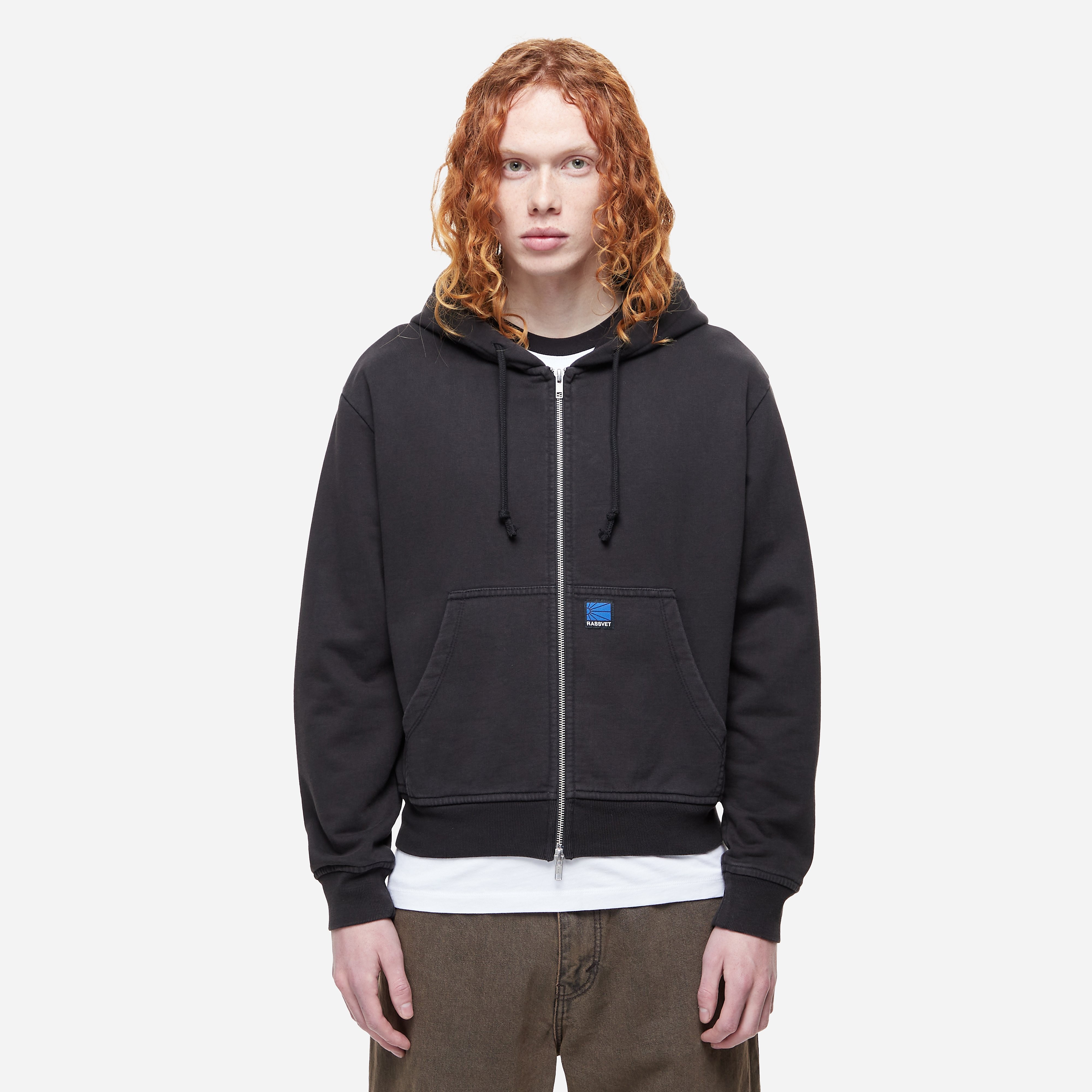 Rassvet Zip Hoodie, Black - Curated Menswear