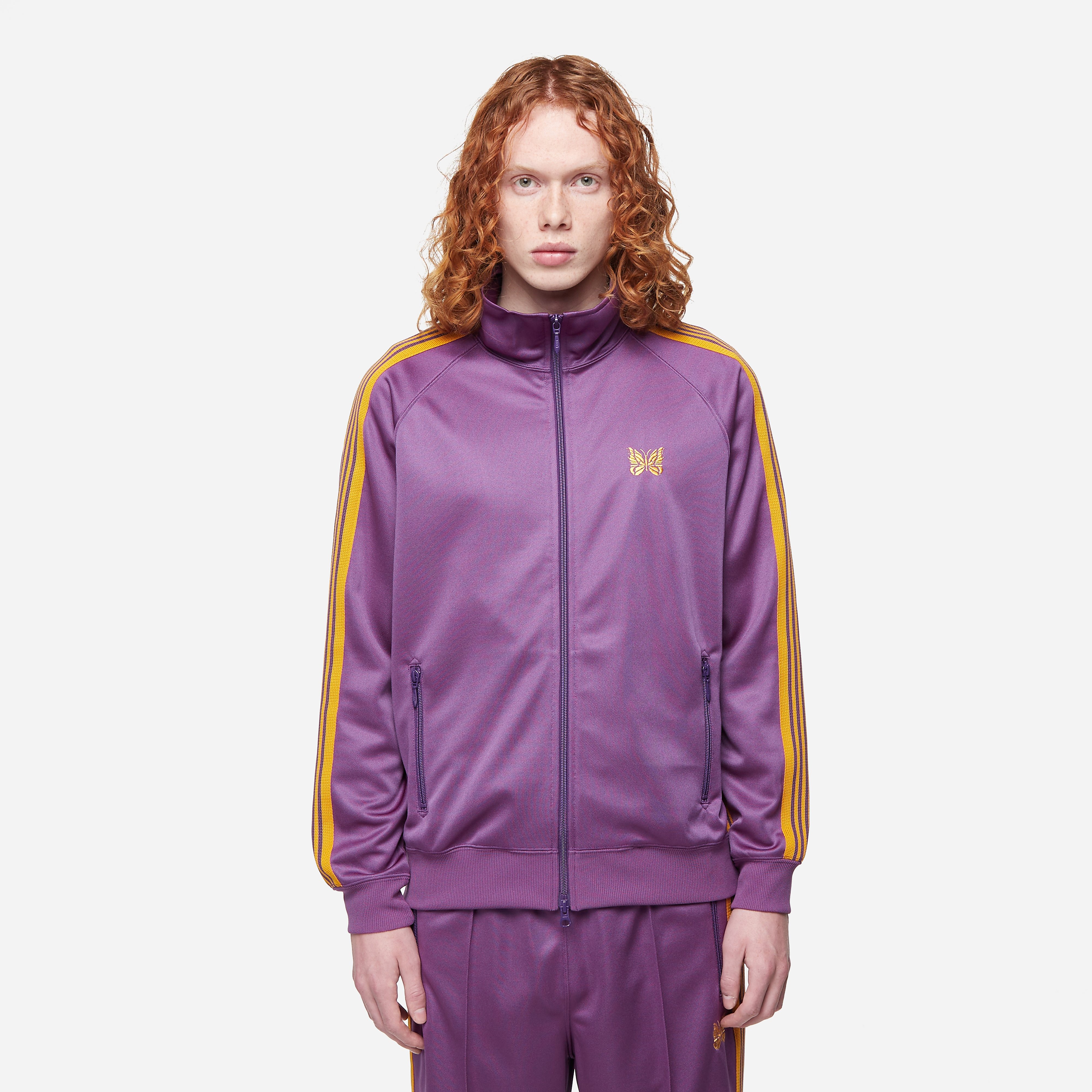トップス Needles track jacket track pants purple Needles Track Jacket, Purple - Curated Menswear