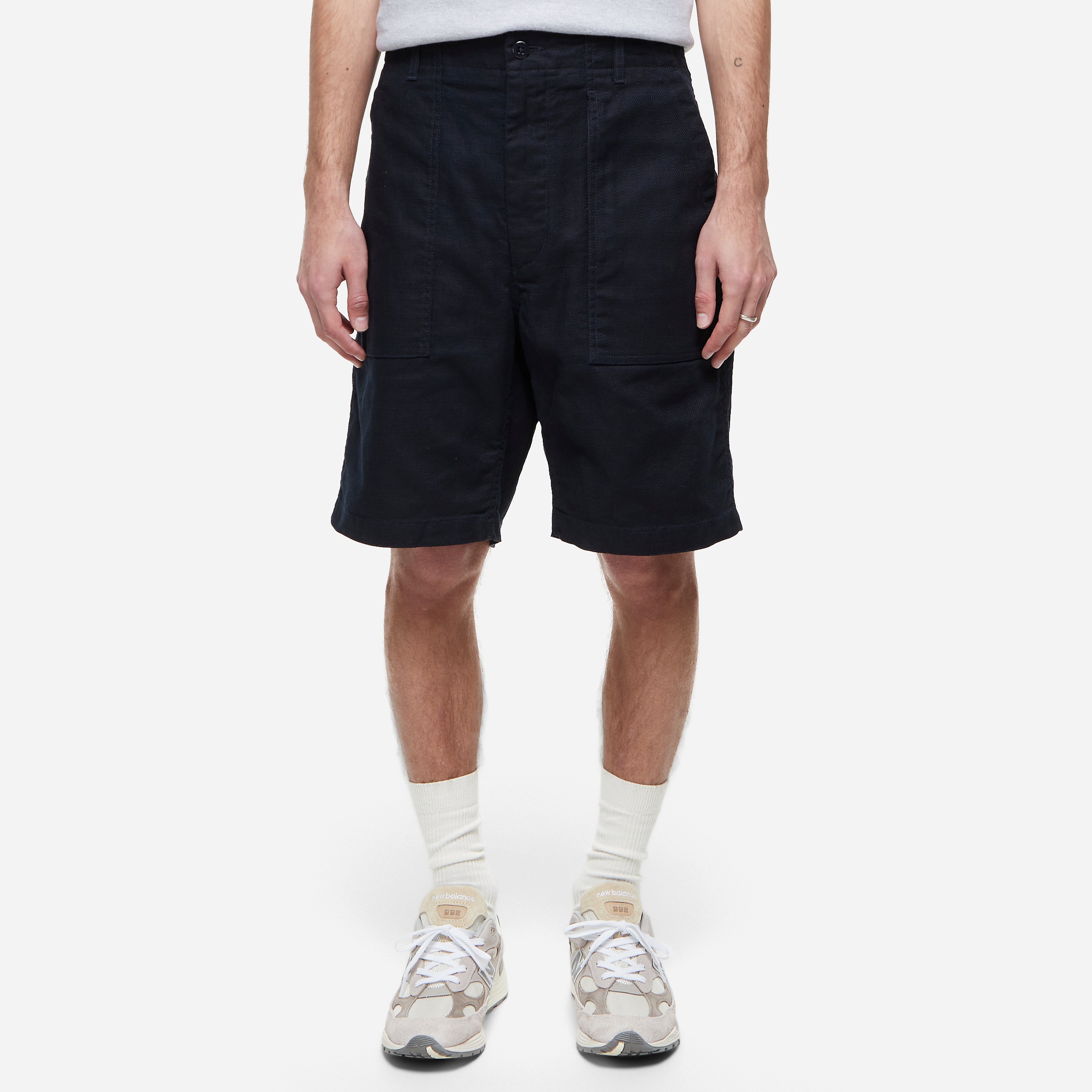 Engineered Garments Fatigue Shorts, Navy - Curated Menswear