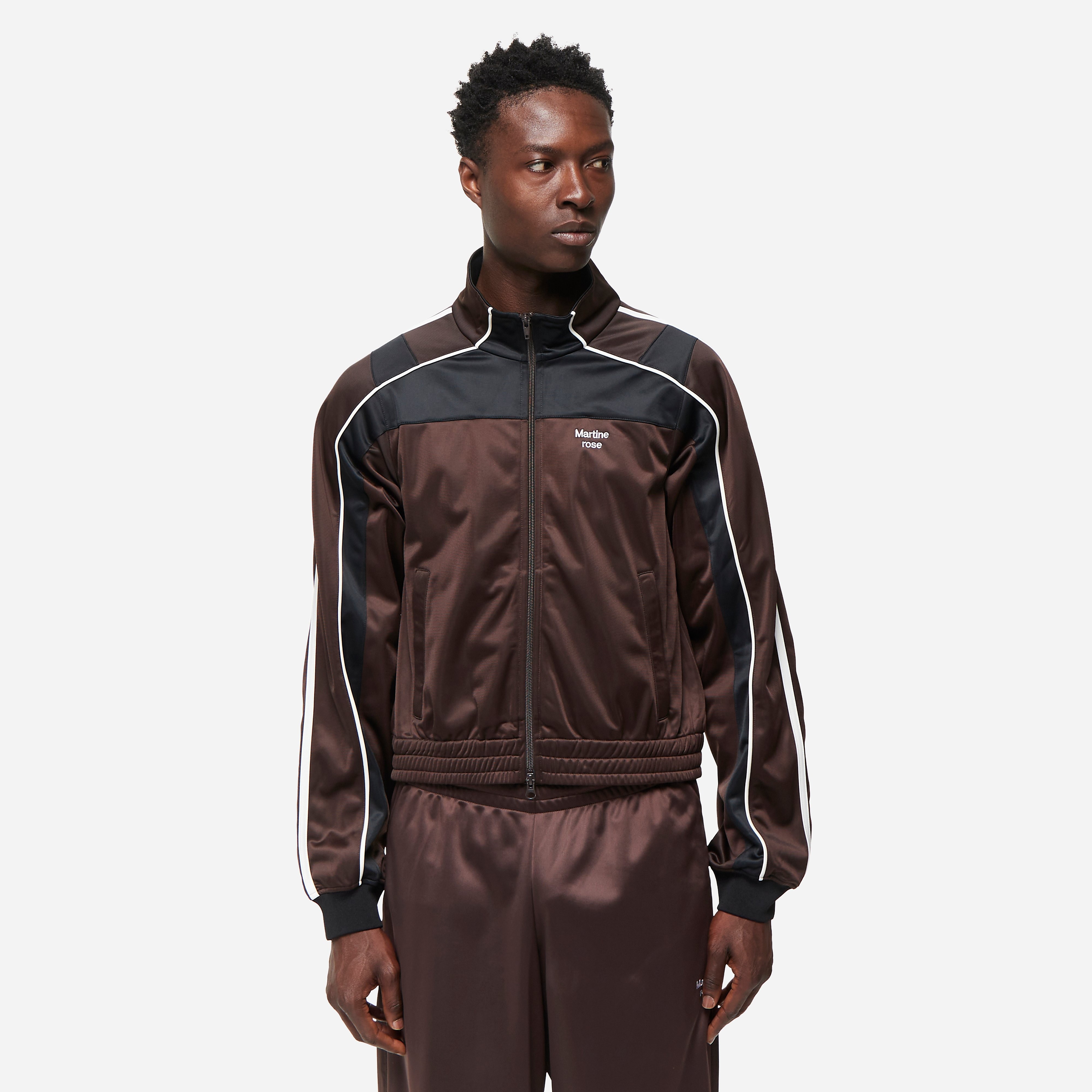 Martine Rose Shrunken Track Top, Brown - Curated Menswear