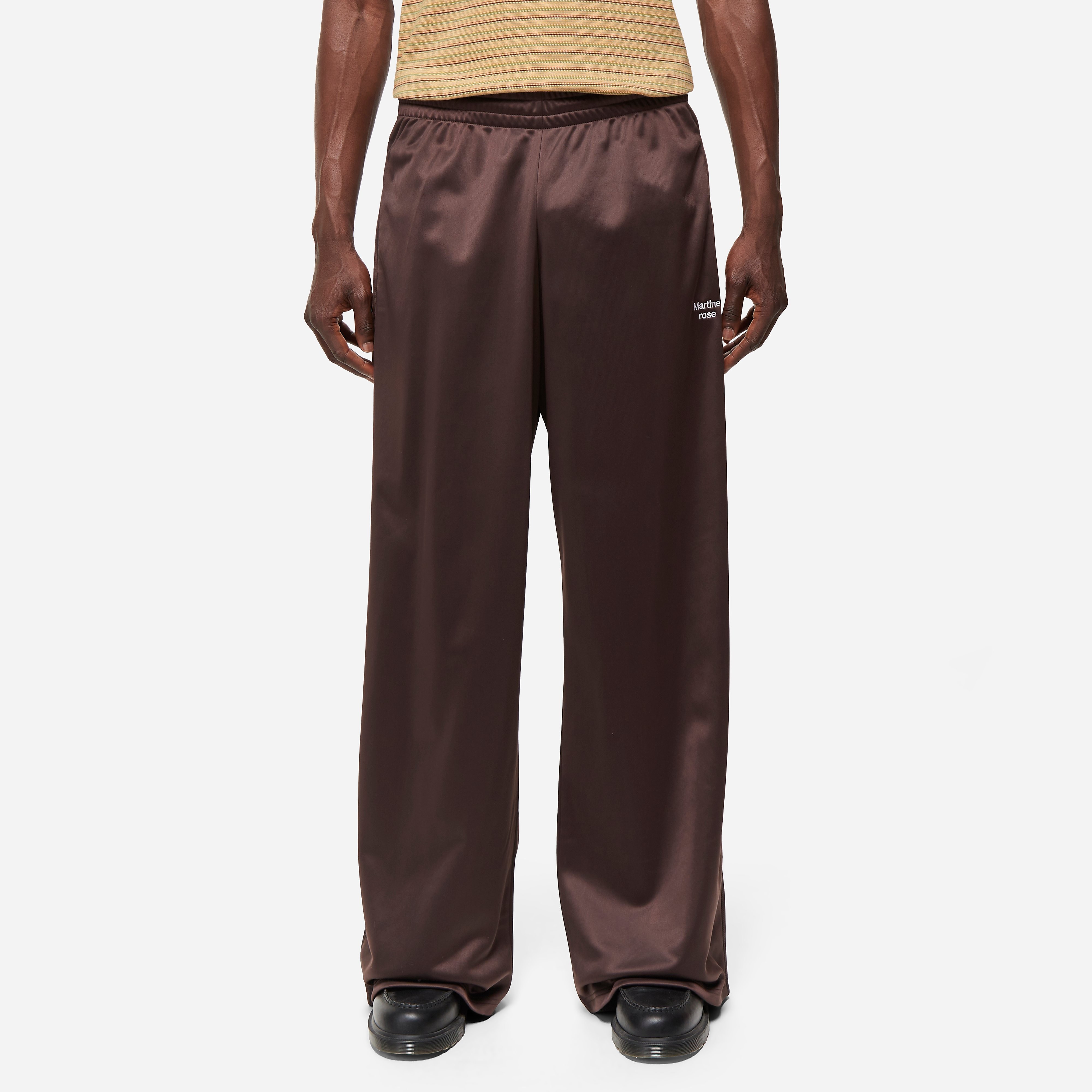 Martine Rose Wide Leg Track Pant, Brown - Curated Menswear