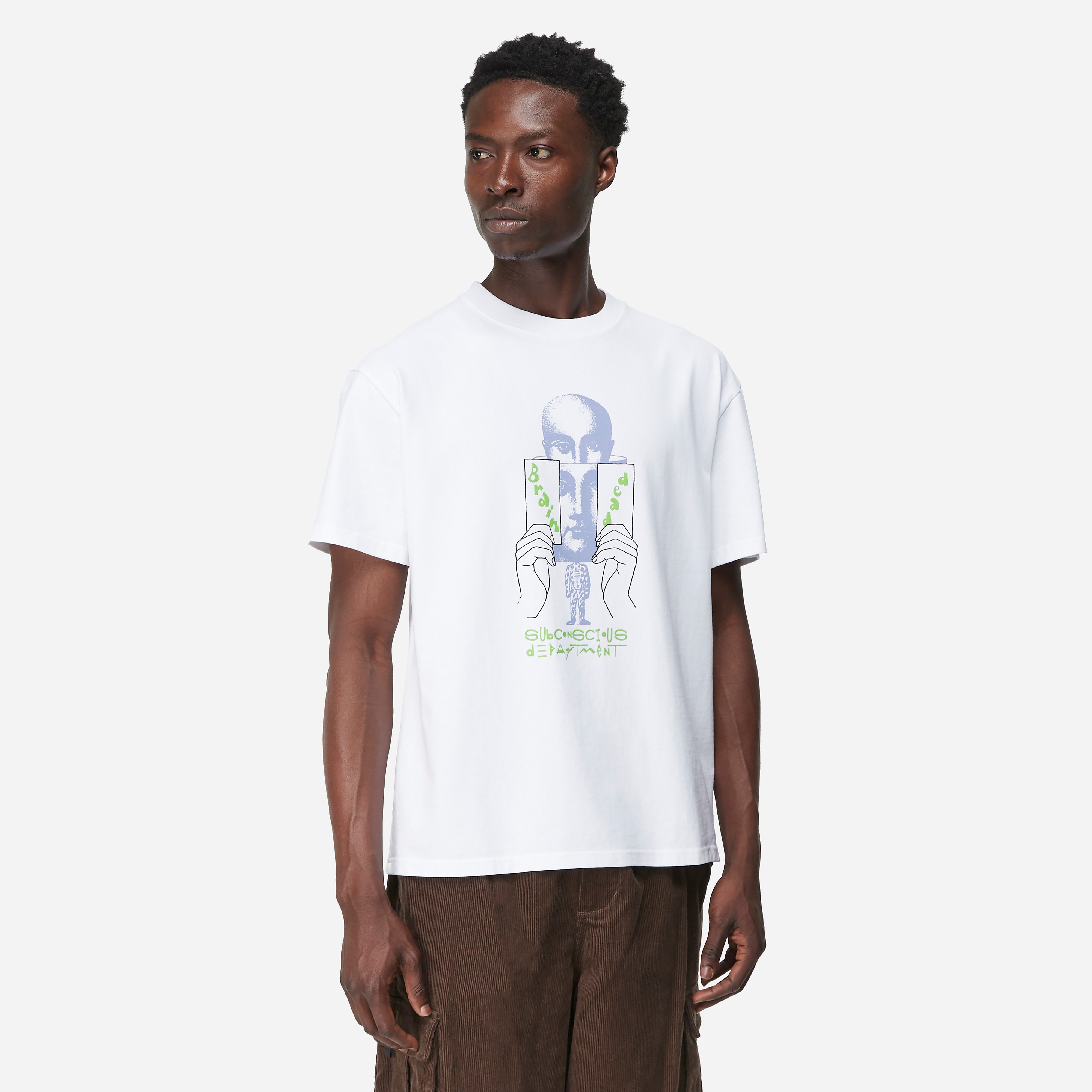 Brain Dead Subconscious T-Shirt, White - Curated Menswear