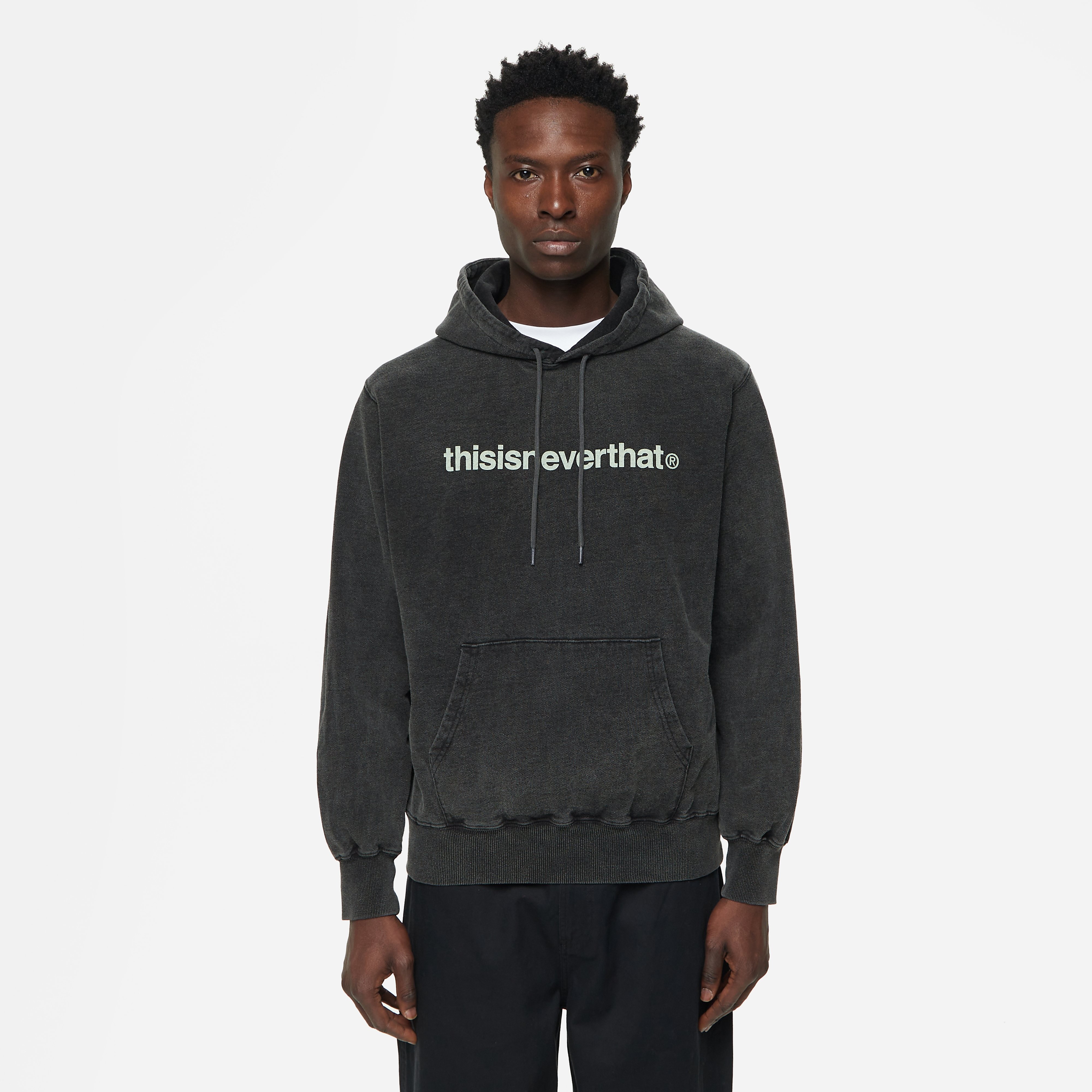 Thisisneverthat Fortuna Logo Hoodie, Navy - Curated Menswear