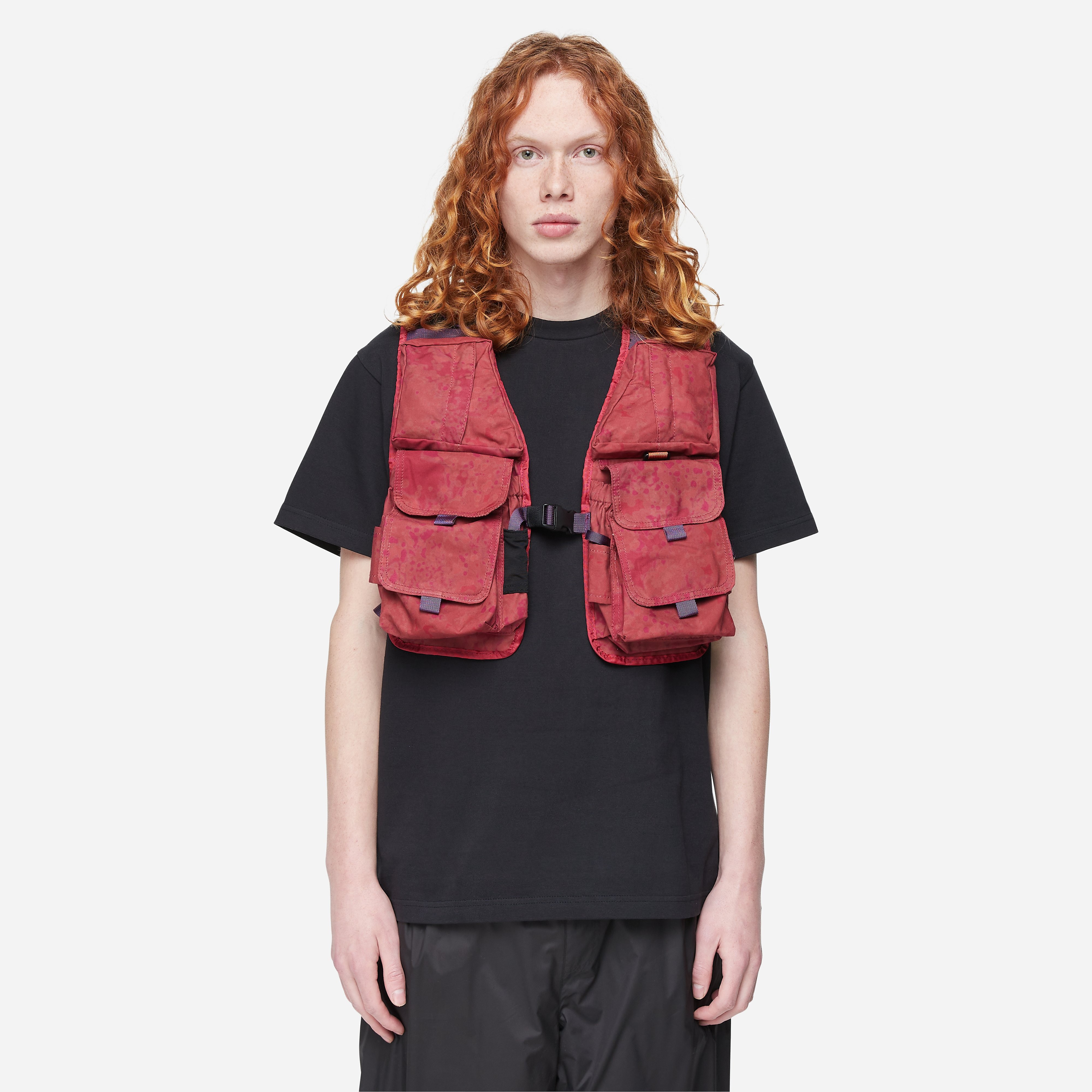Brain Dead x South2 West8 Fishing Vest, Pink - Curated Menswear