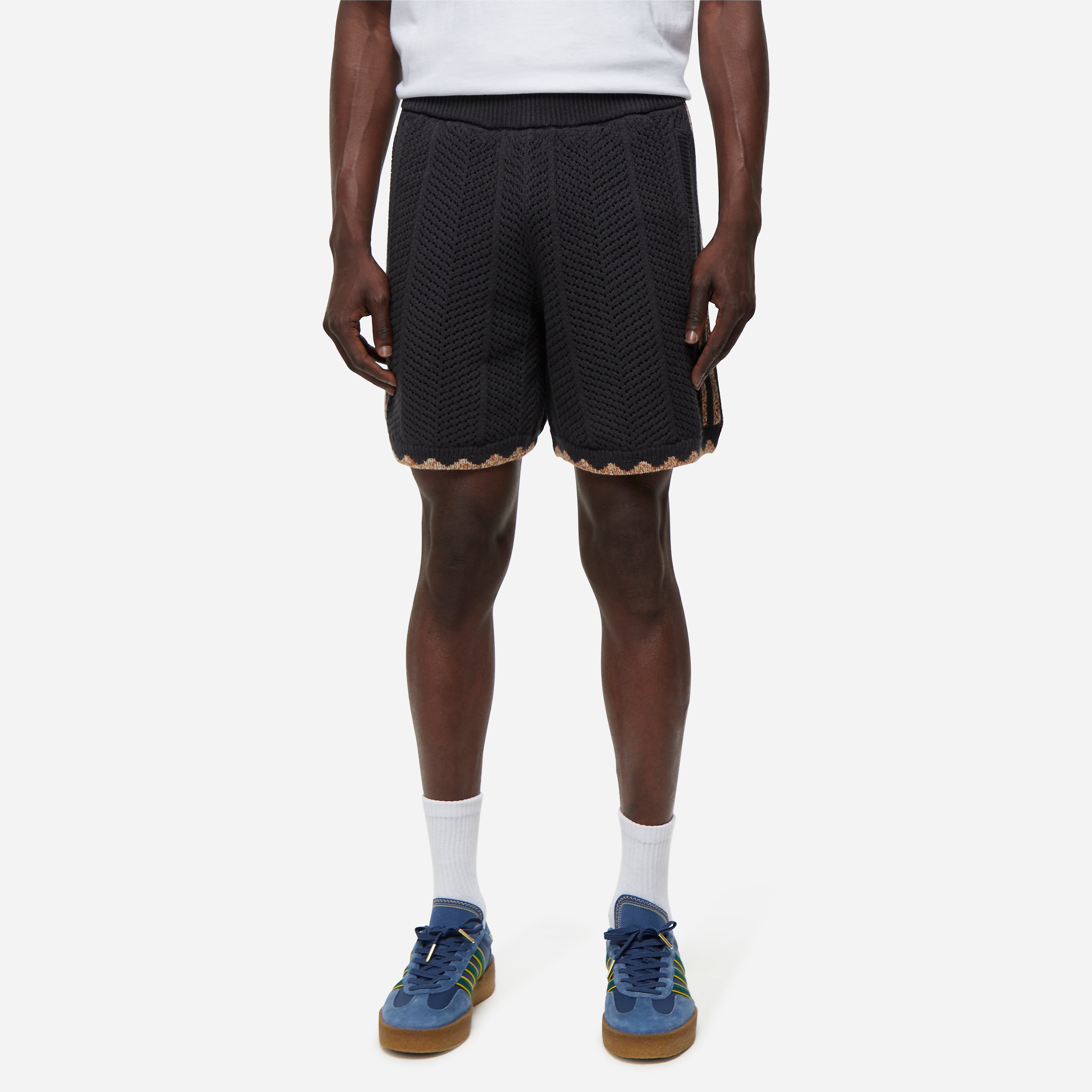 adidas x CLOT Knit Shorts, Black - Curated Menswear