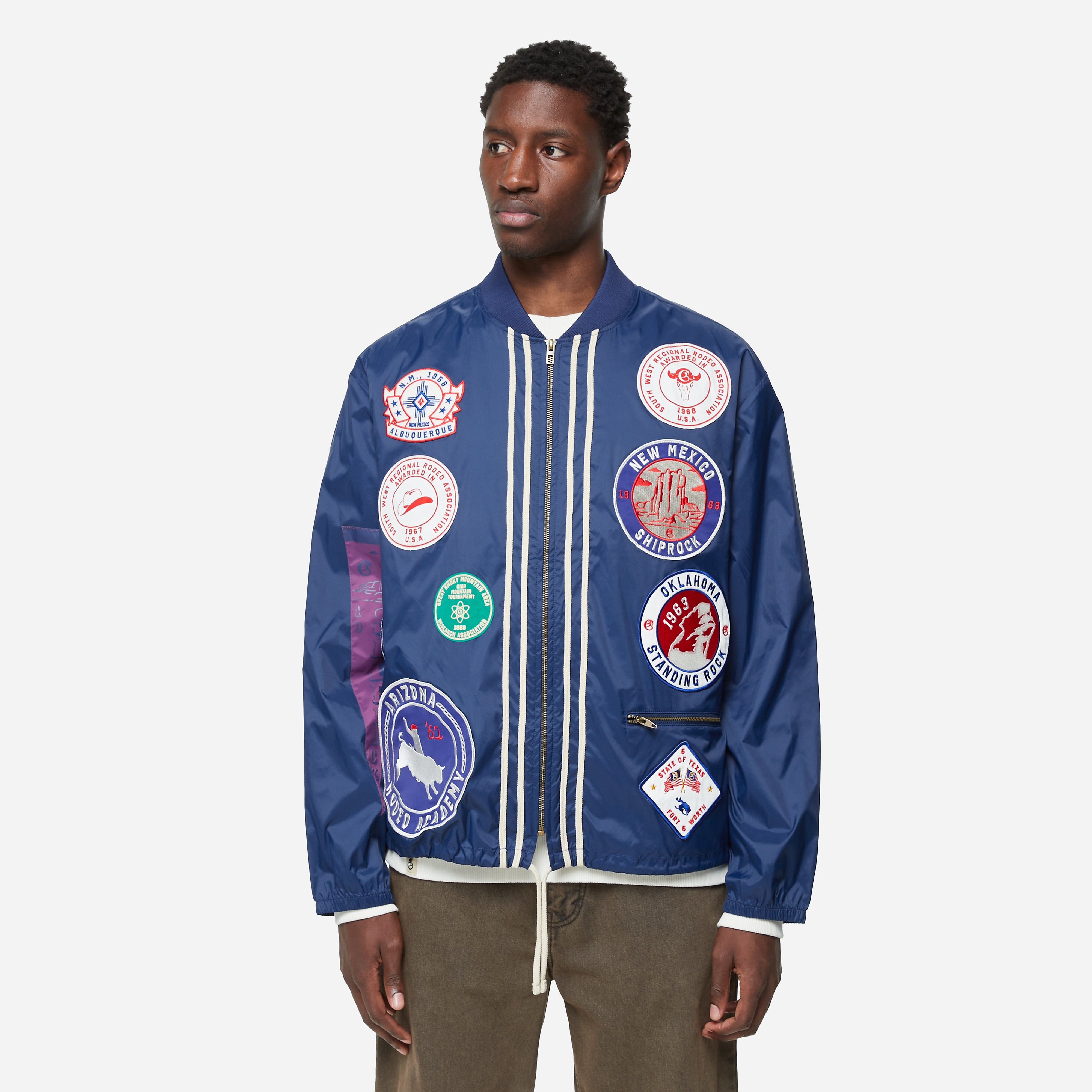 Champion x Angelo Baque Varsity Jacket, BLK - Curated Menswear