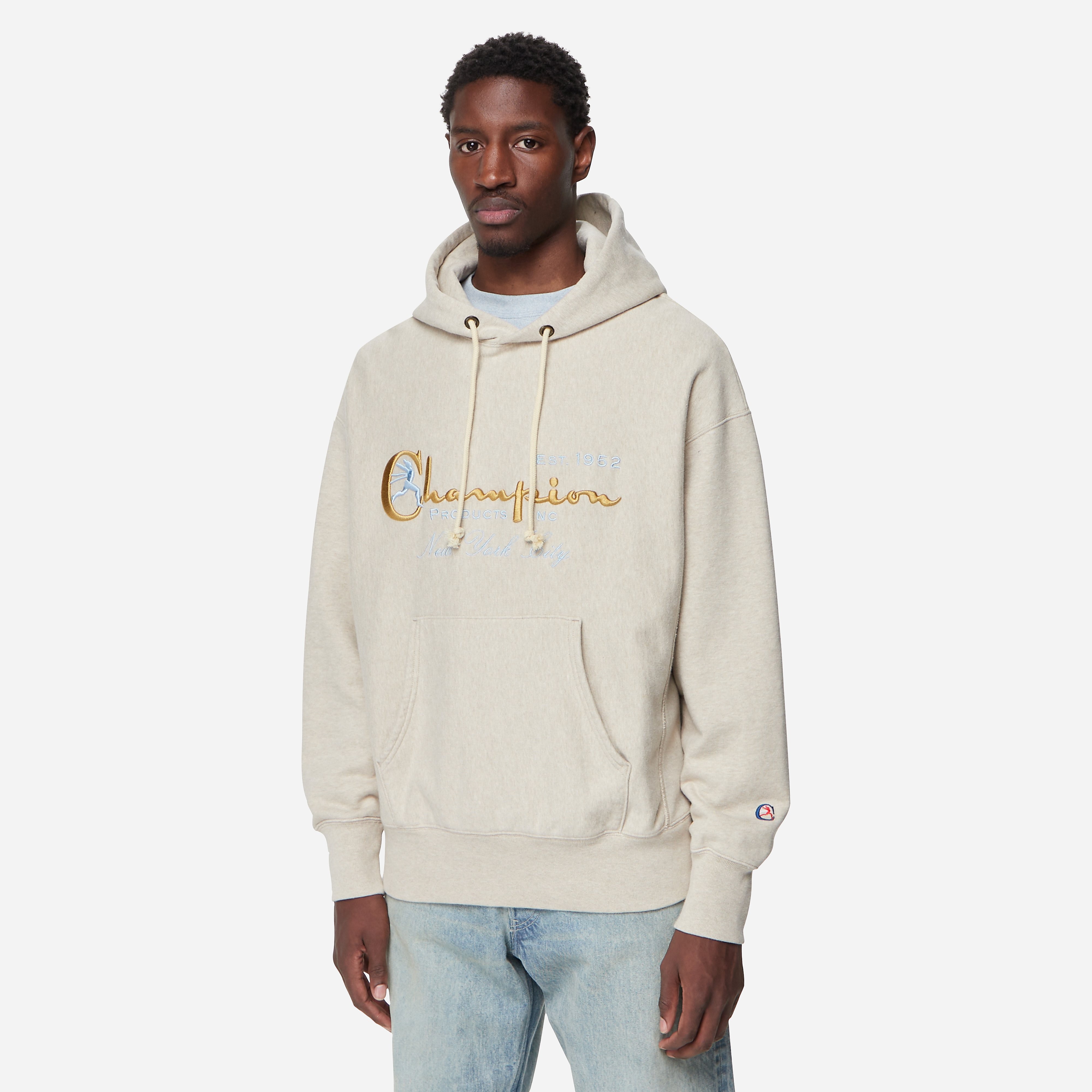 Champion Archive Hoodie, White - Curated Menswear