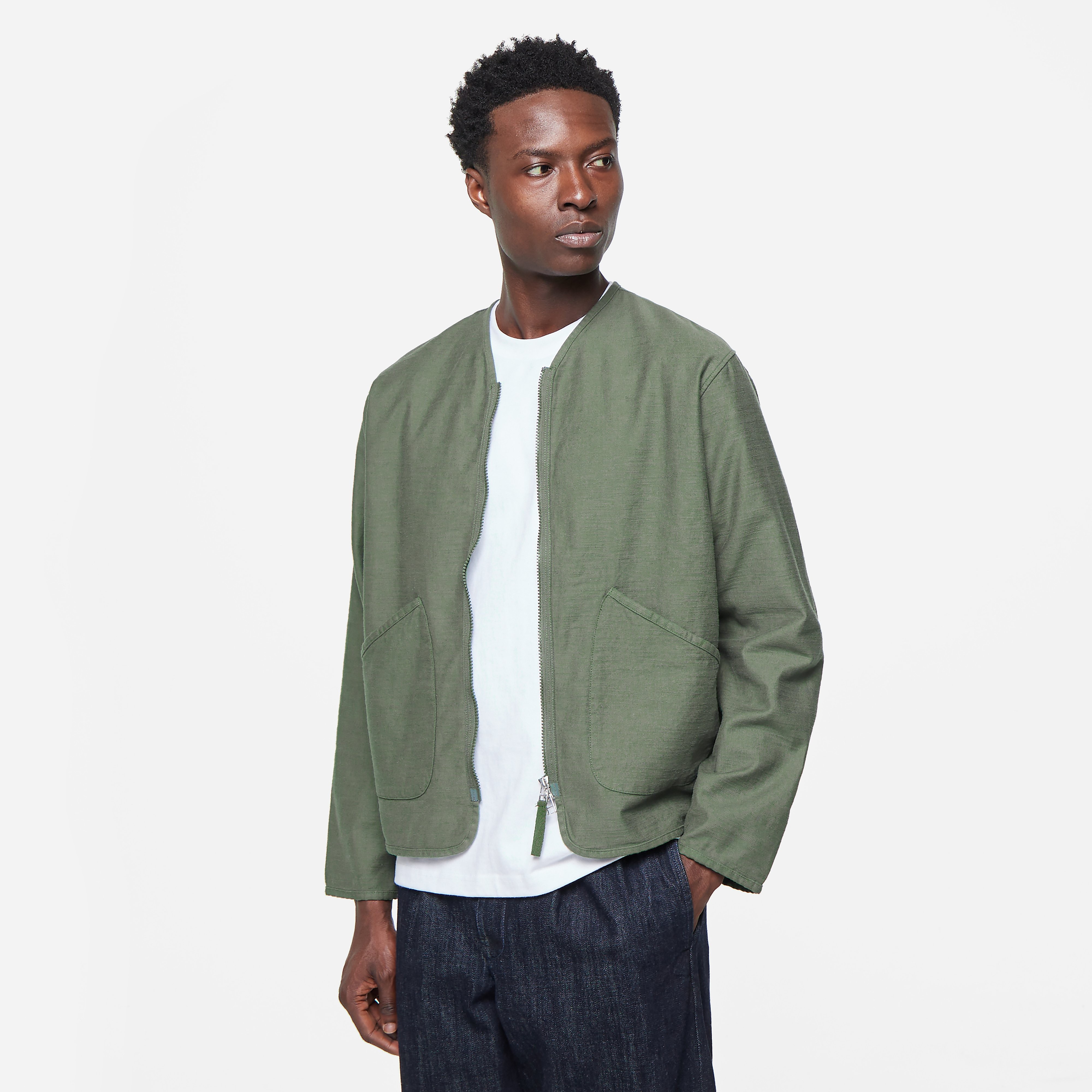 Universal Works Zip Liner Jacket, Green - Curated Menswear