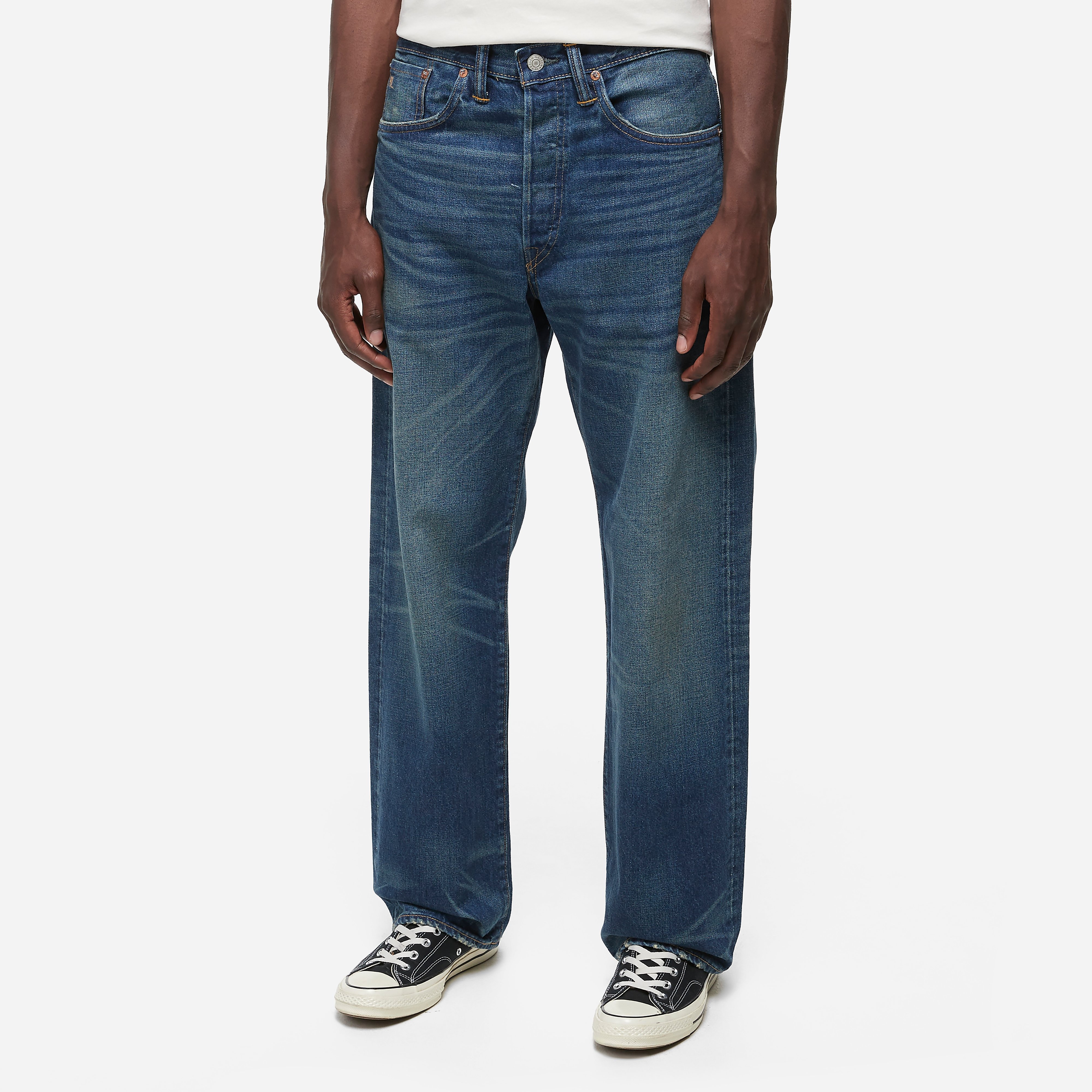 RRL by Ralph Lauren Vintage 5 Pocket Jeans, Blue - Curated Menswear