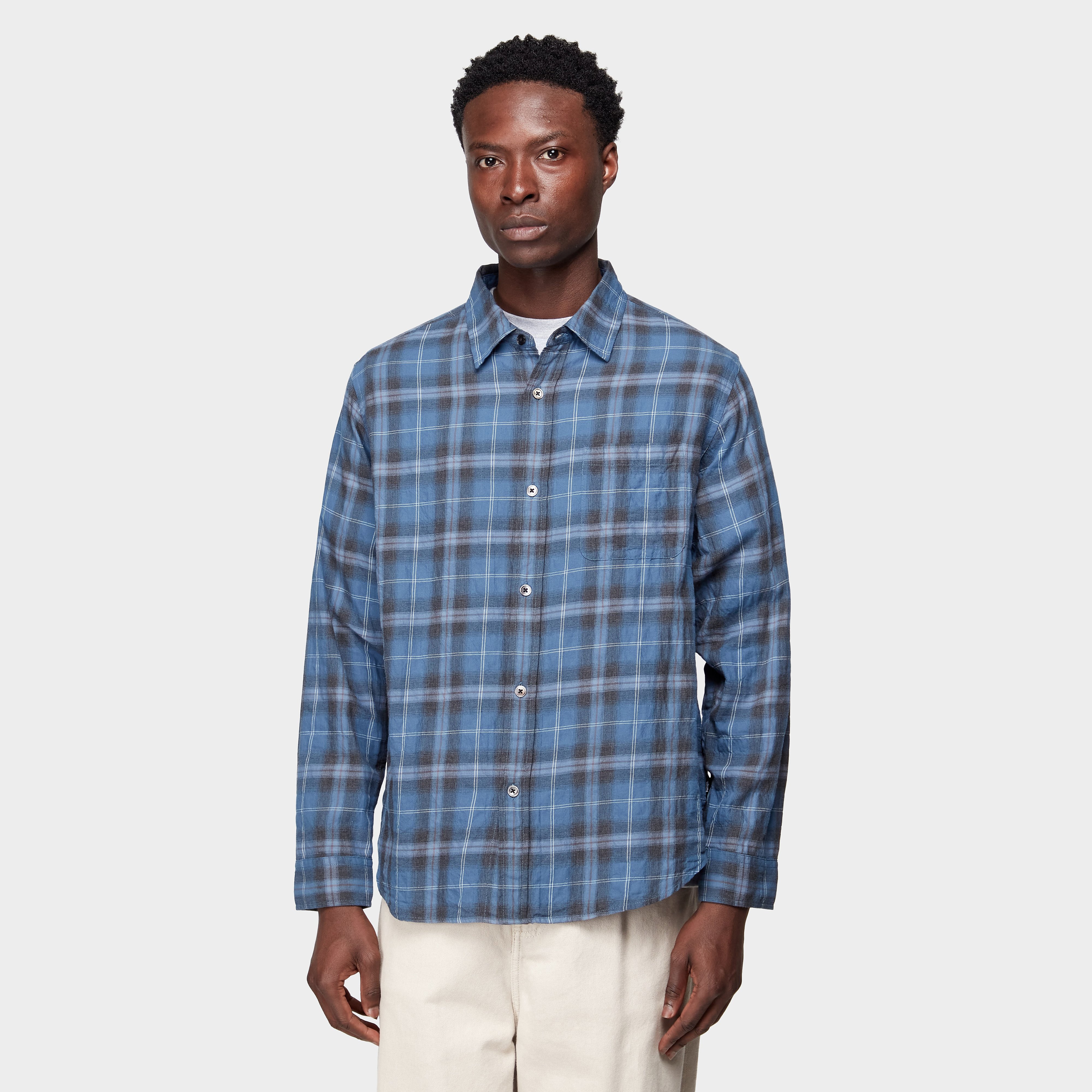 Stussy Beach Plaid Shirt in Blue