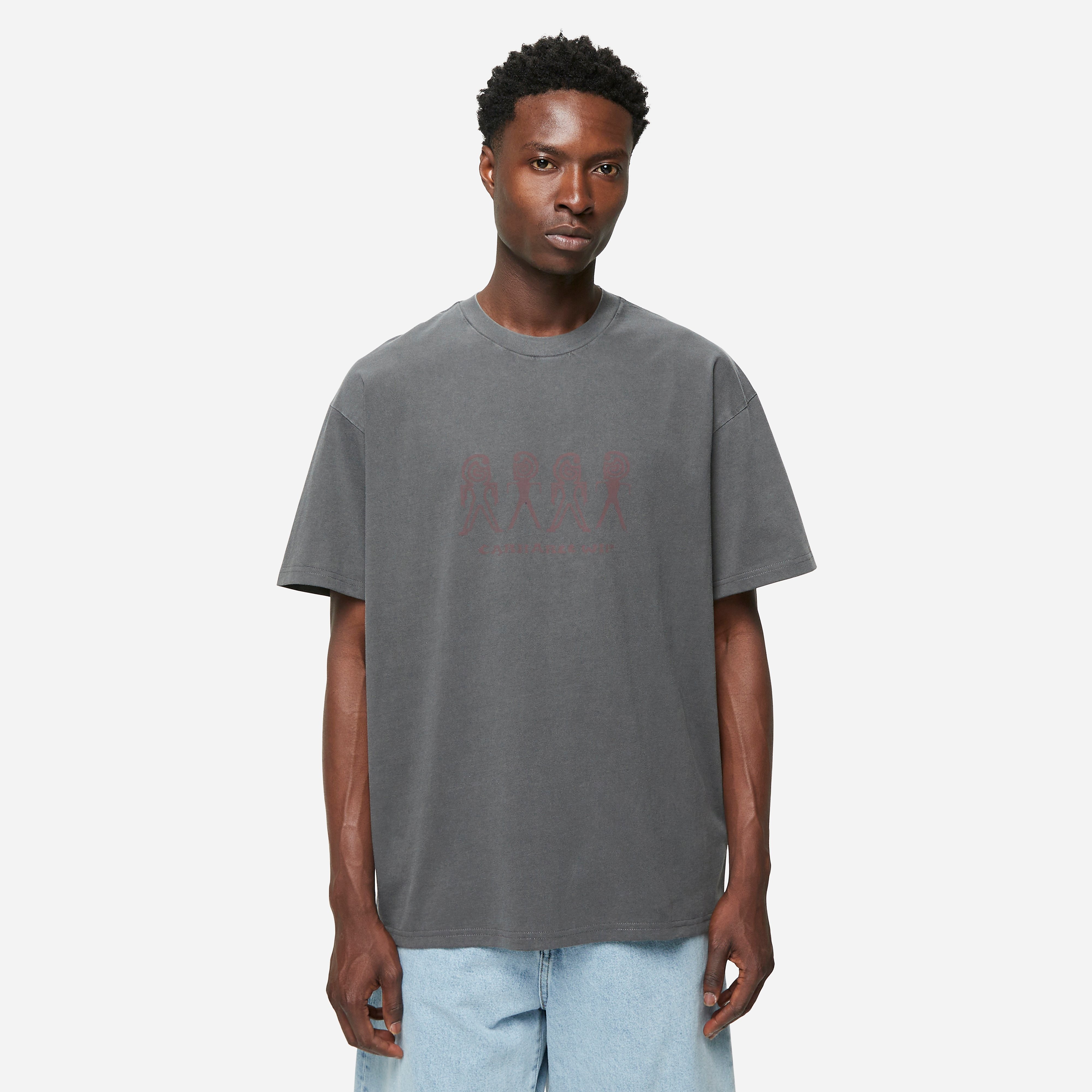 [CARHARTTWIP] S/S TERRESTRIAL T-SHIRT ★大人気★ Carhartt WIP Terrestrial T-Shirt, Grey - Curated Menswear