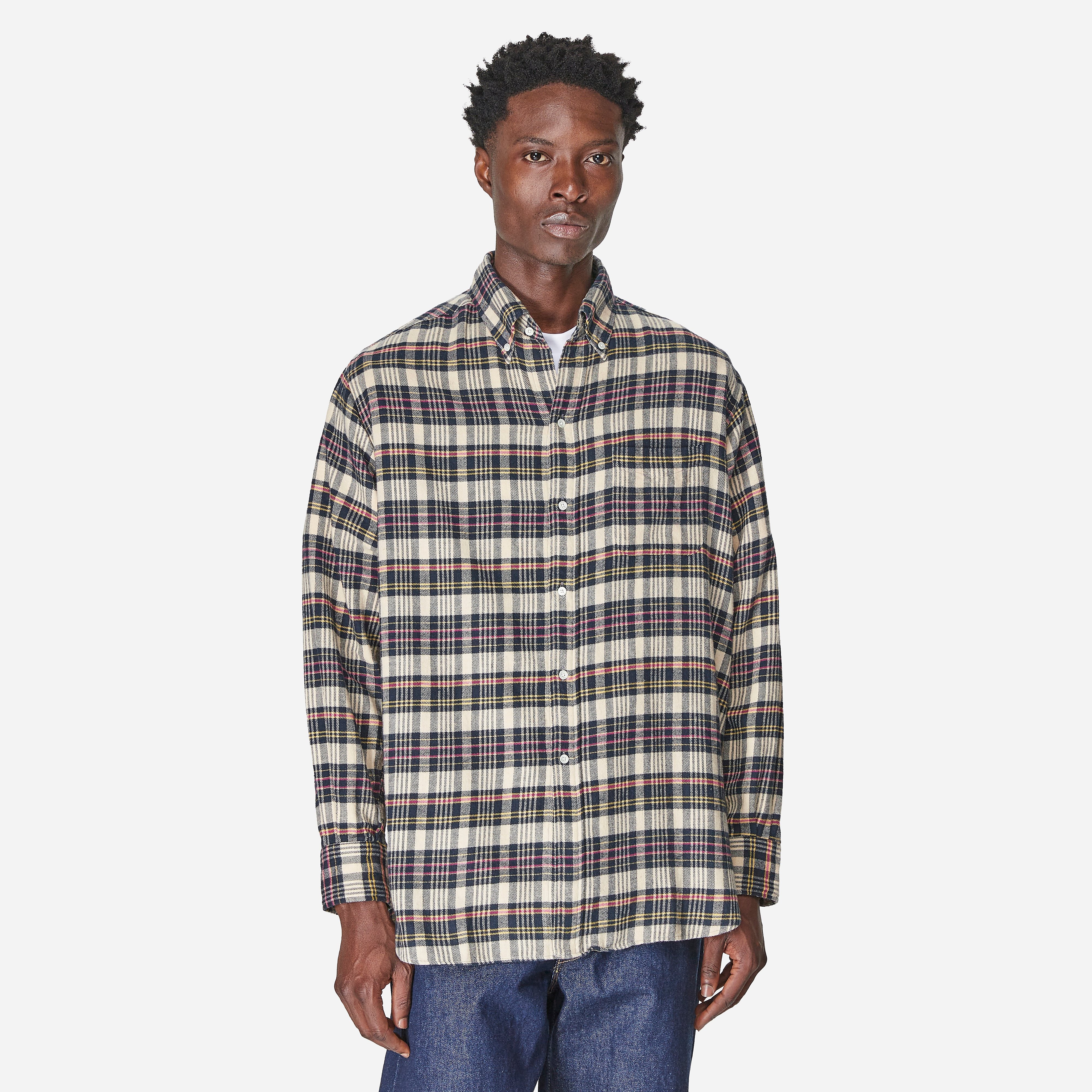 Beams Plus Flannel Shirt, Brown