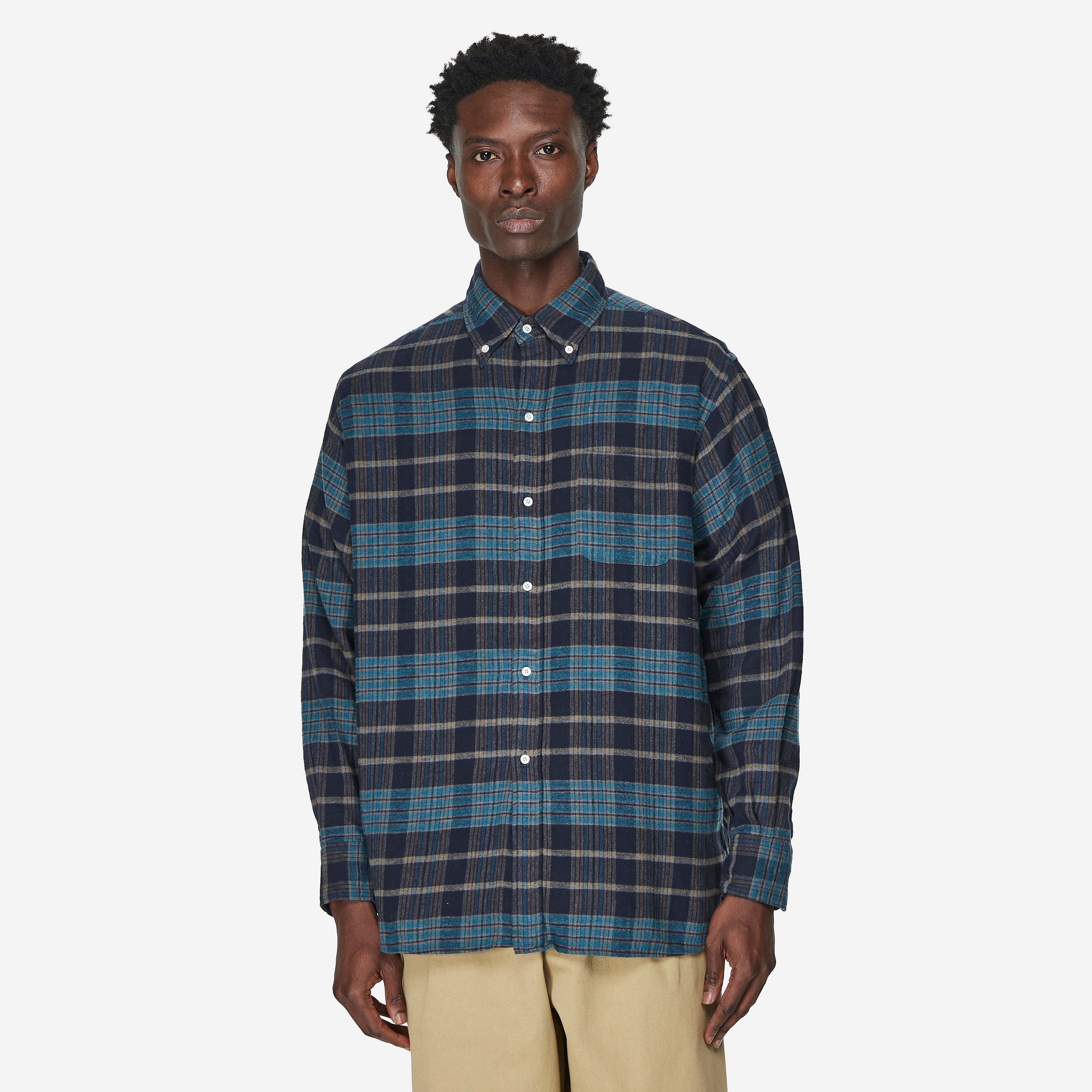 Beams Boy Plaid Shirt, Blue