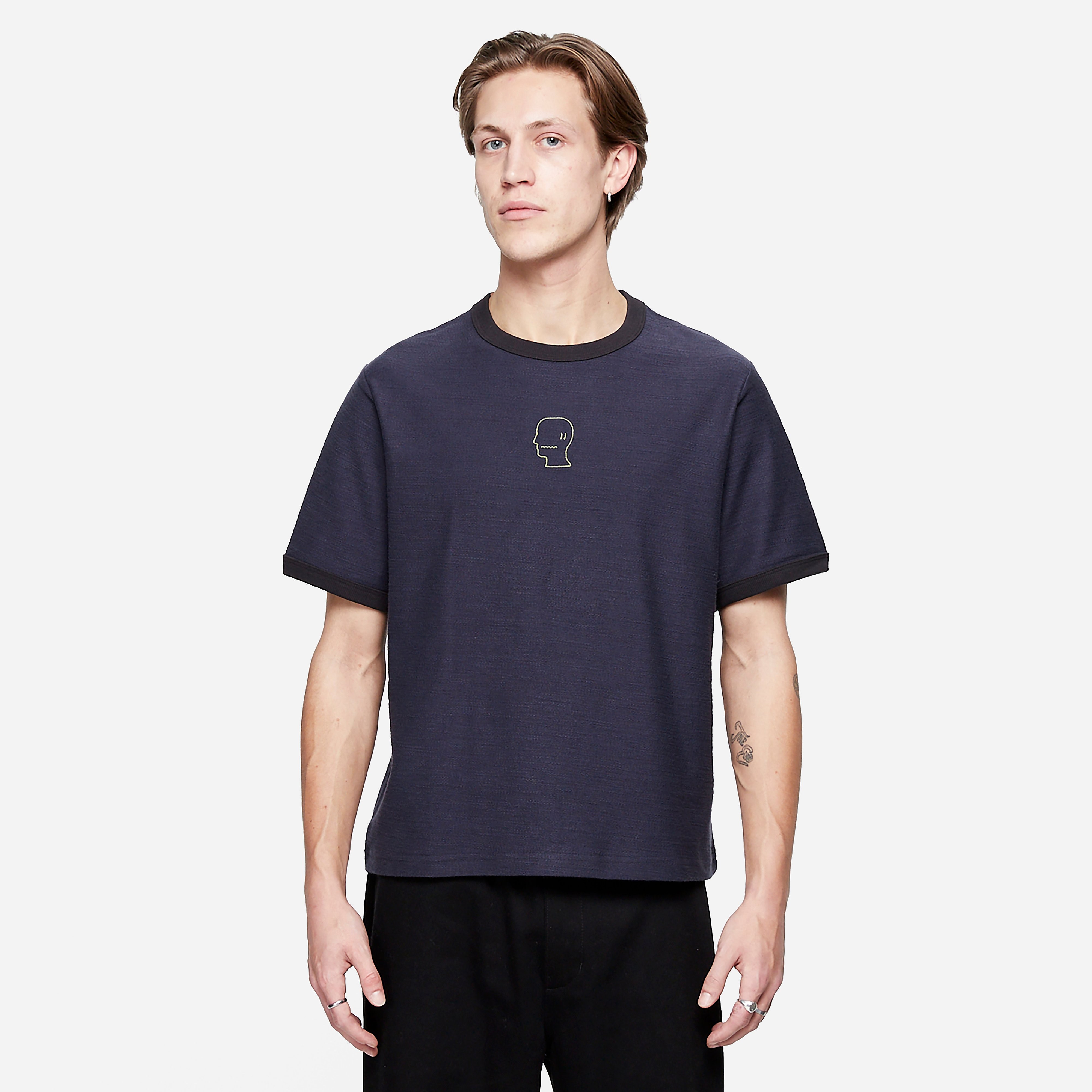 Brain Dead Slubby Ringer T-Shirt, Blue