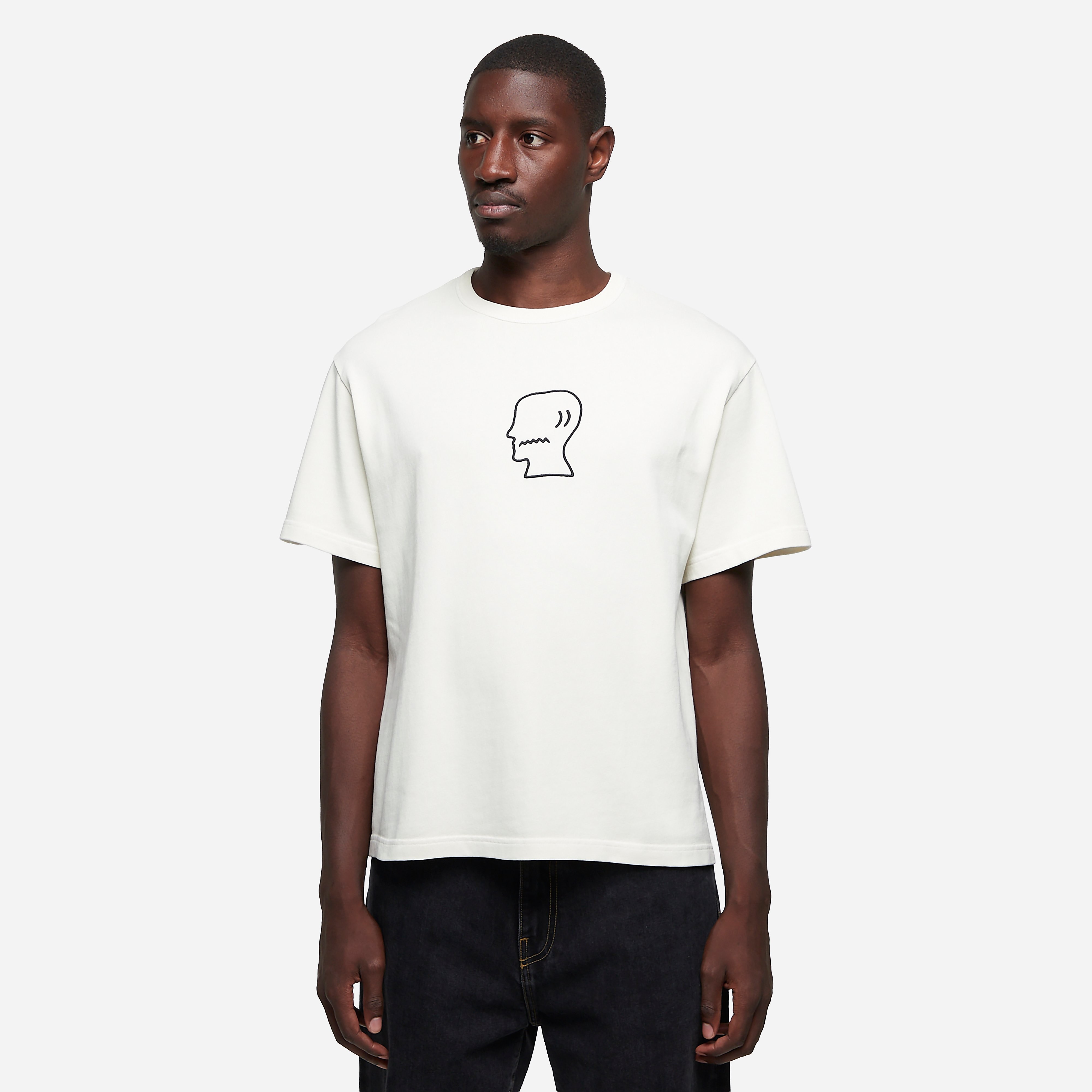 Brain Dead 3D Logohead T-Shirt, White