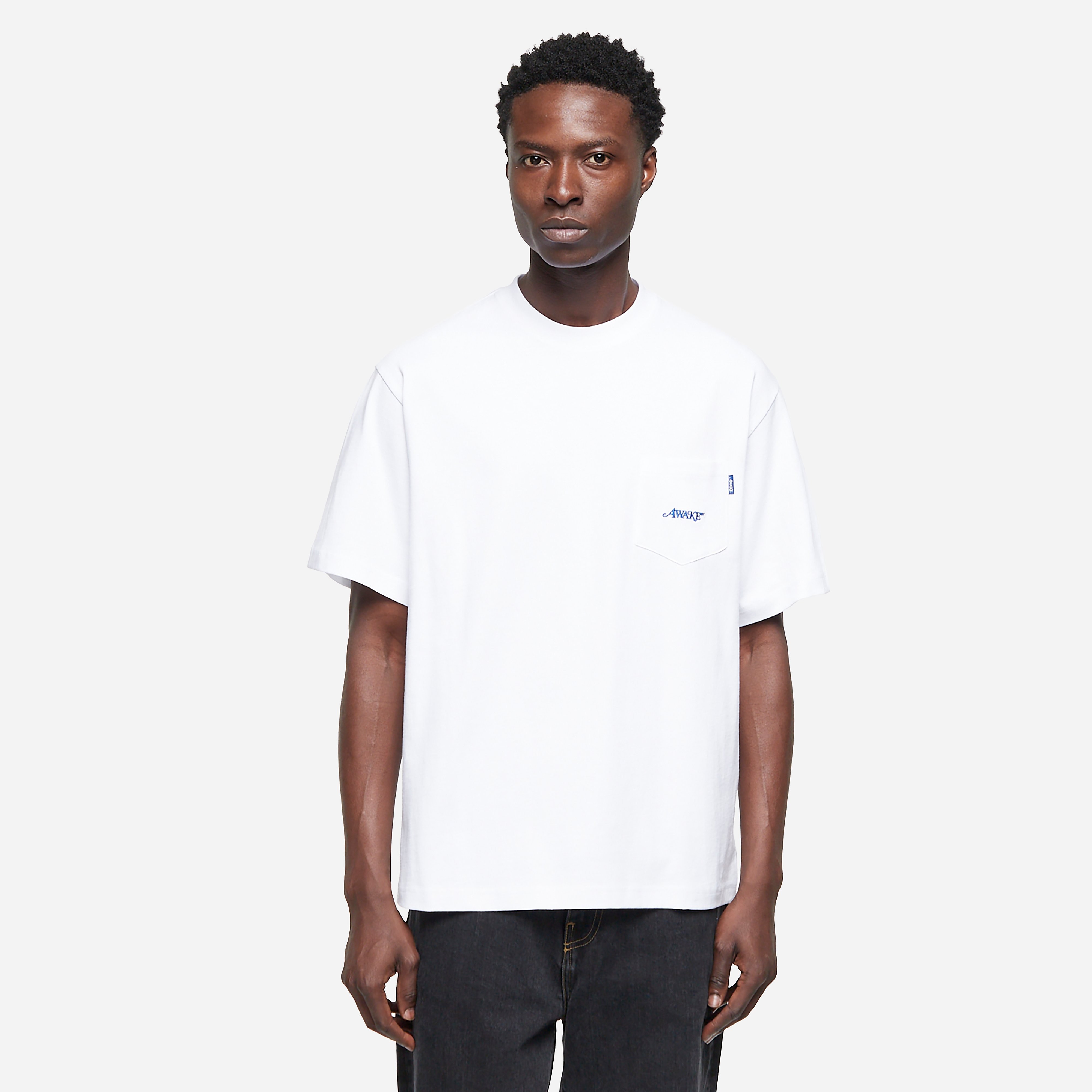 Awake NY Classic Logo Pocket T-Shirt, White