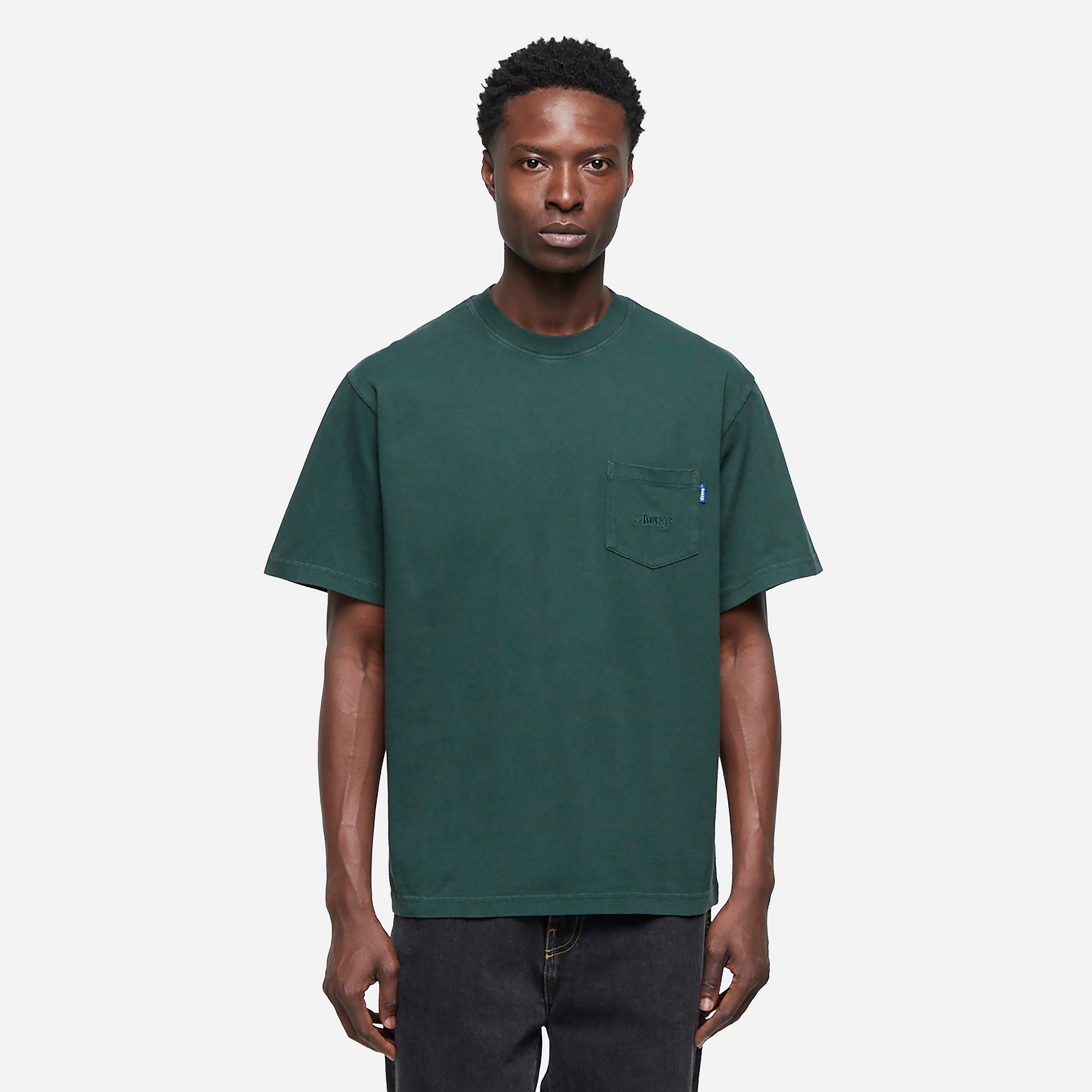 Awake NY Classic Logo Pocket T-Shirt, Green