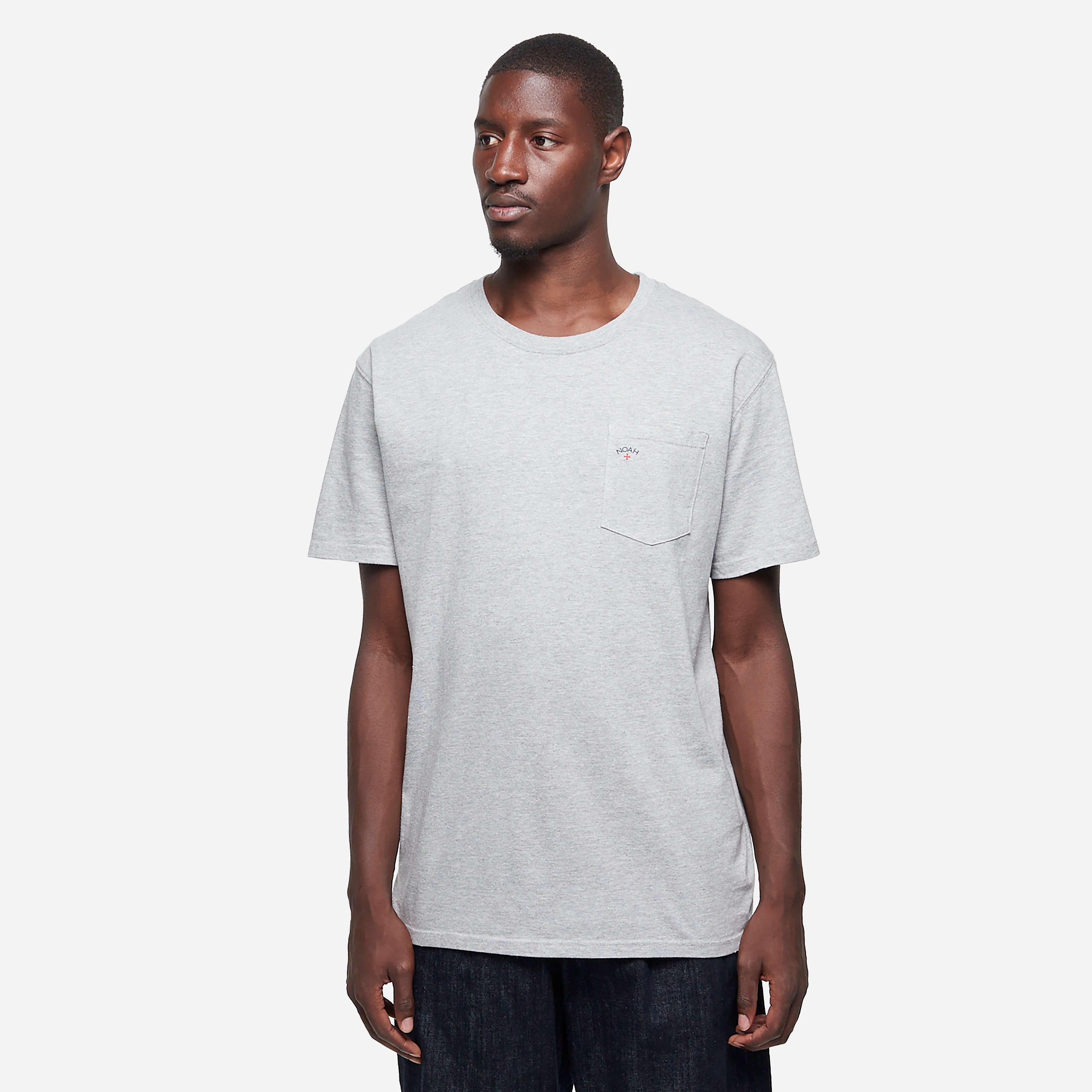 Noah Core Logo Pocket T-Shirt, Grey