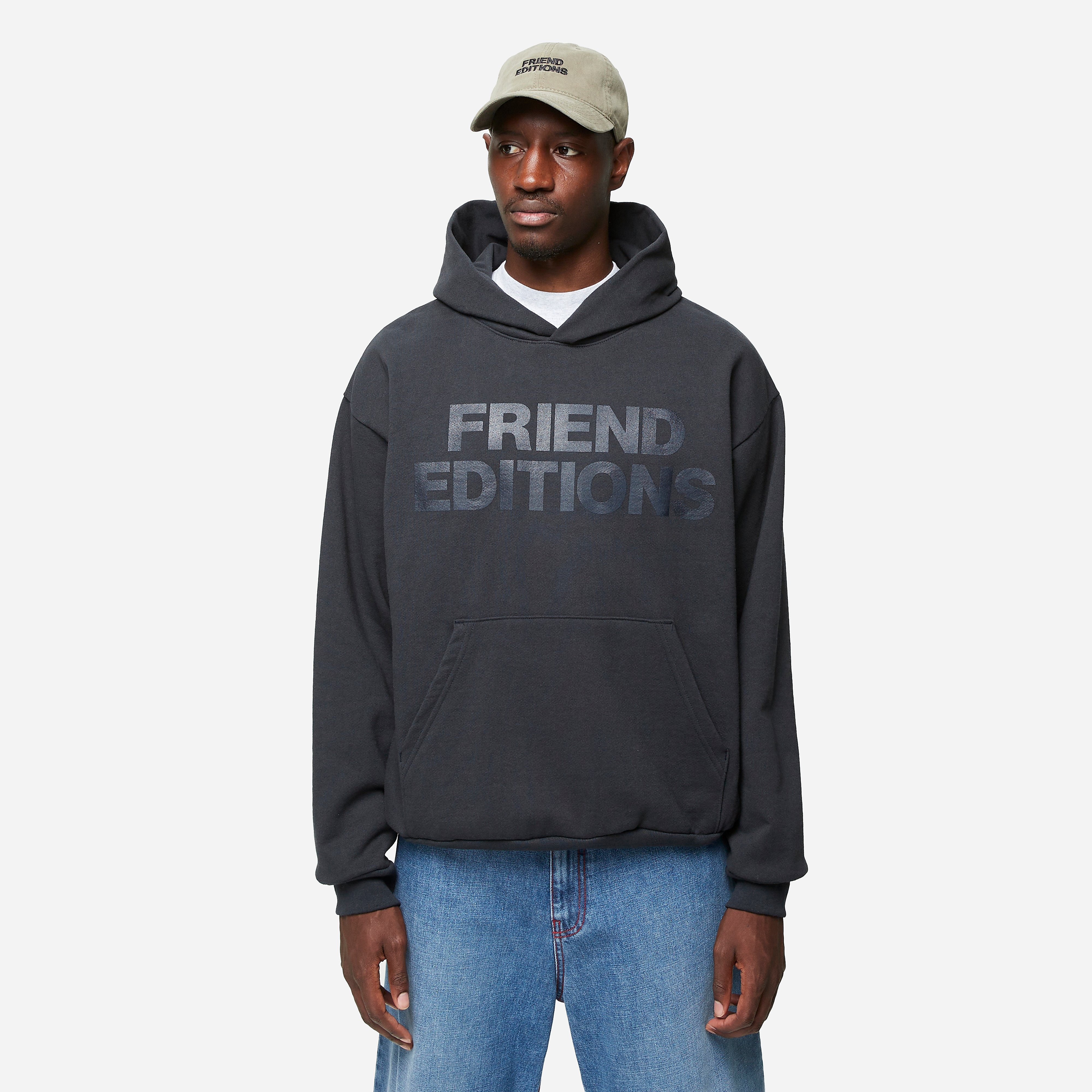 FRIEND EDITIONS Monogram Hoodie, Navy
