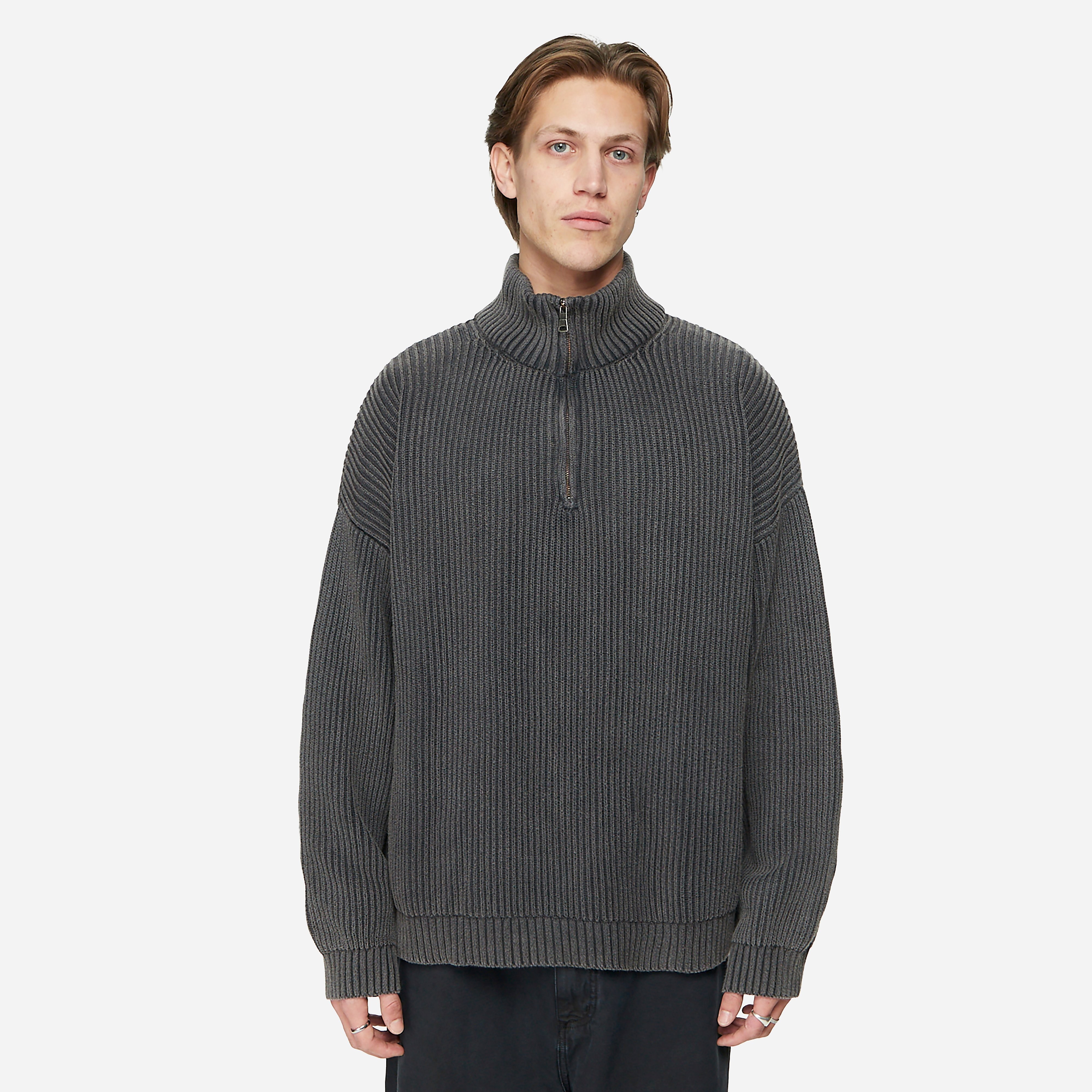 Alte Systems Ledger 1/4 Zip Knit, Grey