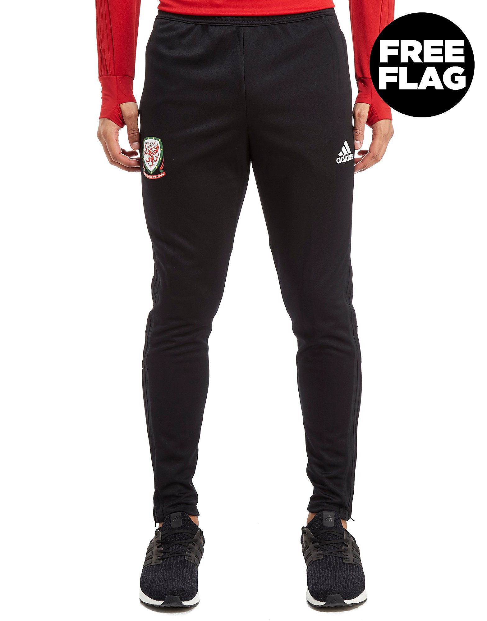 

adidas FA Wales 2018/19 Training Pants - Black - Mens, Black