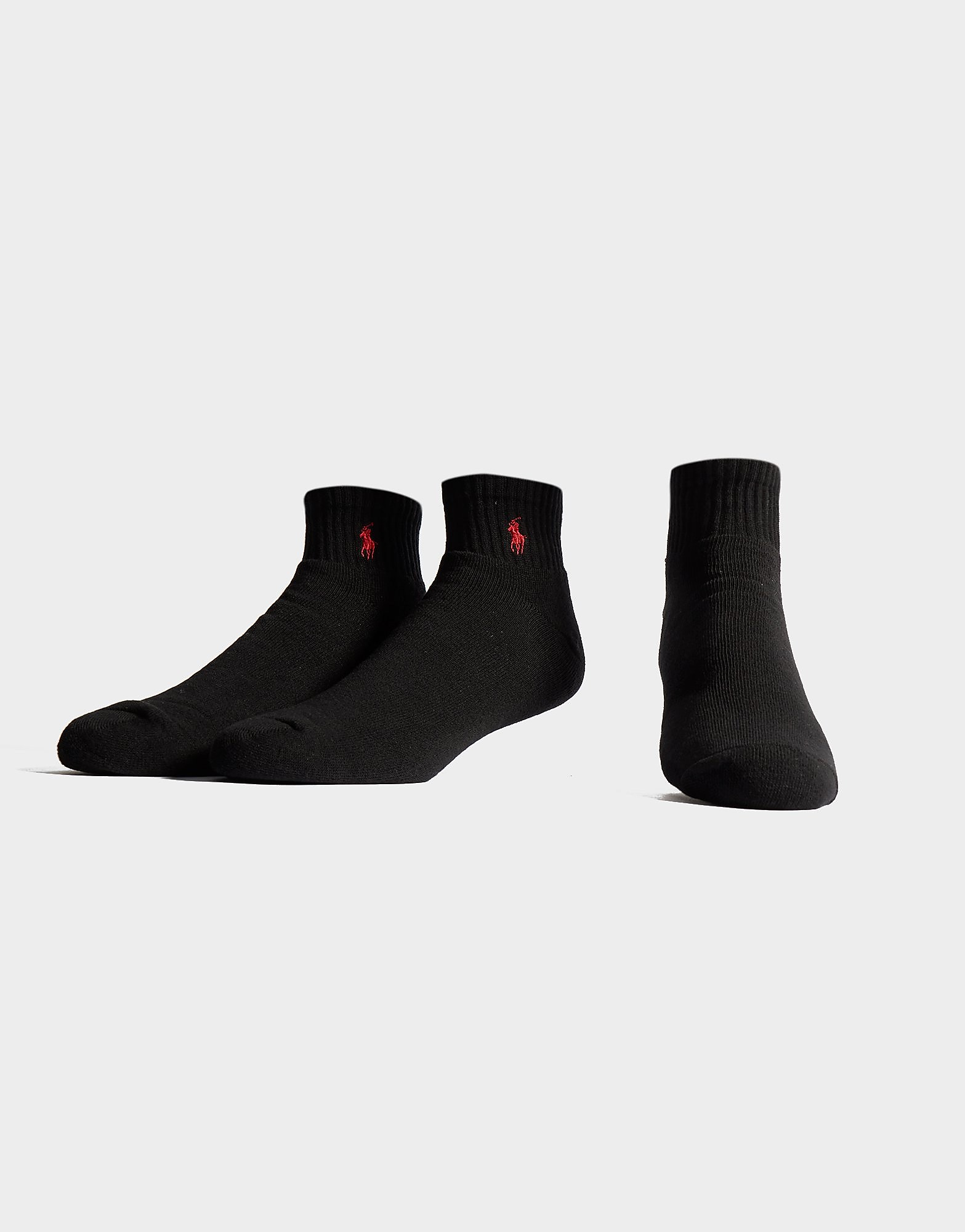 

Polo Ralph Lauren 3 Pack Trainer Socks - Black/Red - Mens, Black/Red