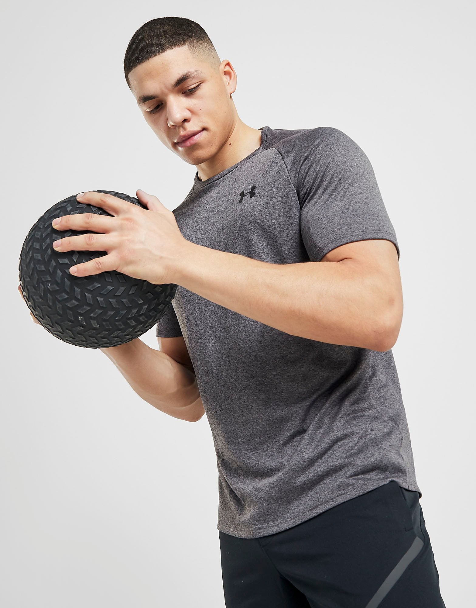 

Under Armour Tech T-Shirt - Carbon Heather - Mens, Carbon Heather