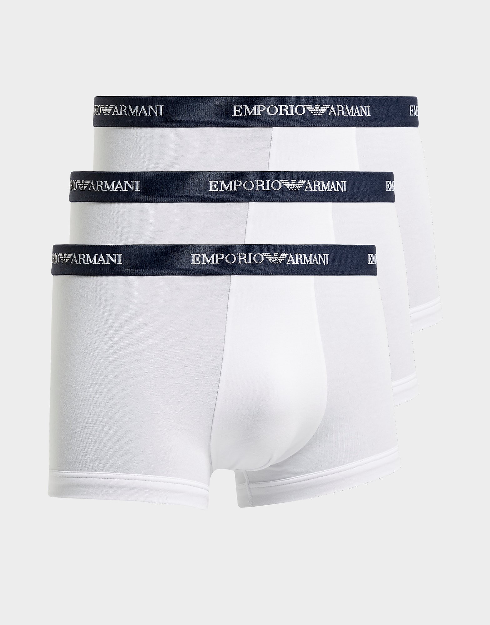 Emporio Armani Loungewear 3 Pack Trunks - White - Mens, White