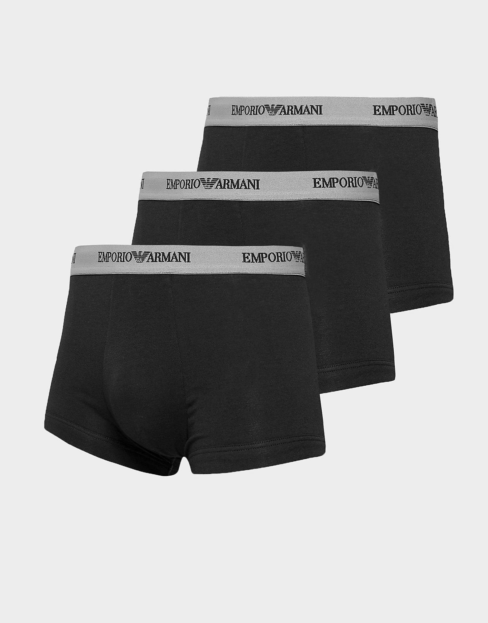 Emporio Armani Loungewear 3 Pack Boxer Shorts Men's - Noir, Noir