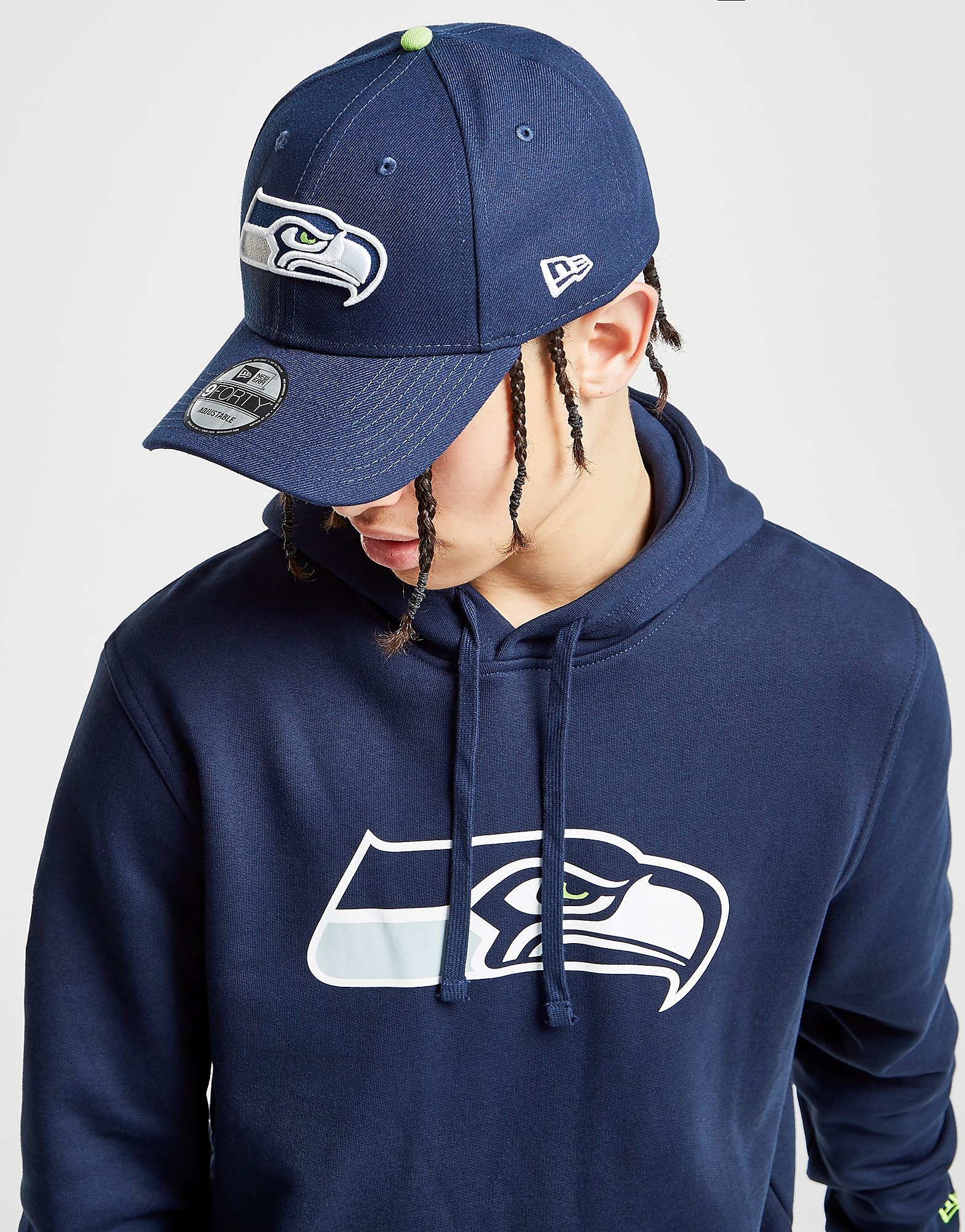 

New Era 9FORTY NFL Seattle Seahawks Strapback Cap - Navy - Womens, Navy