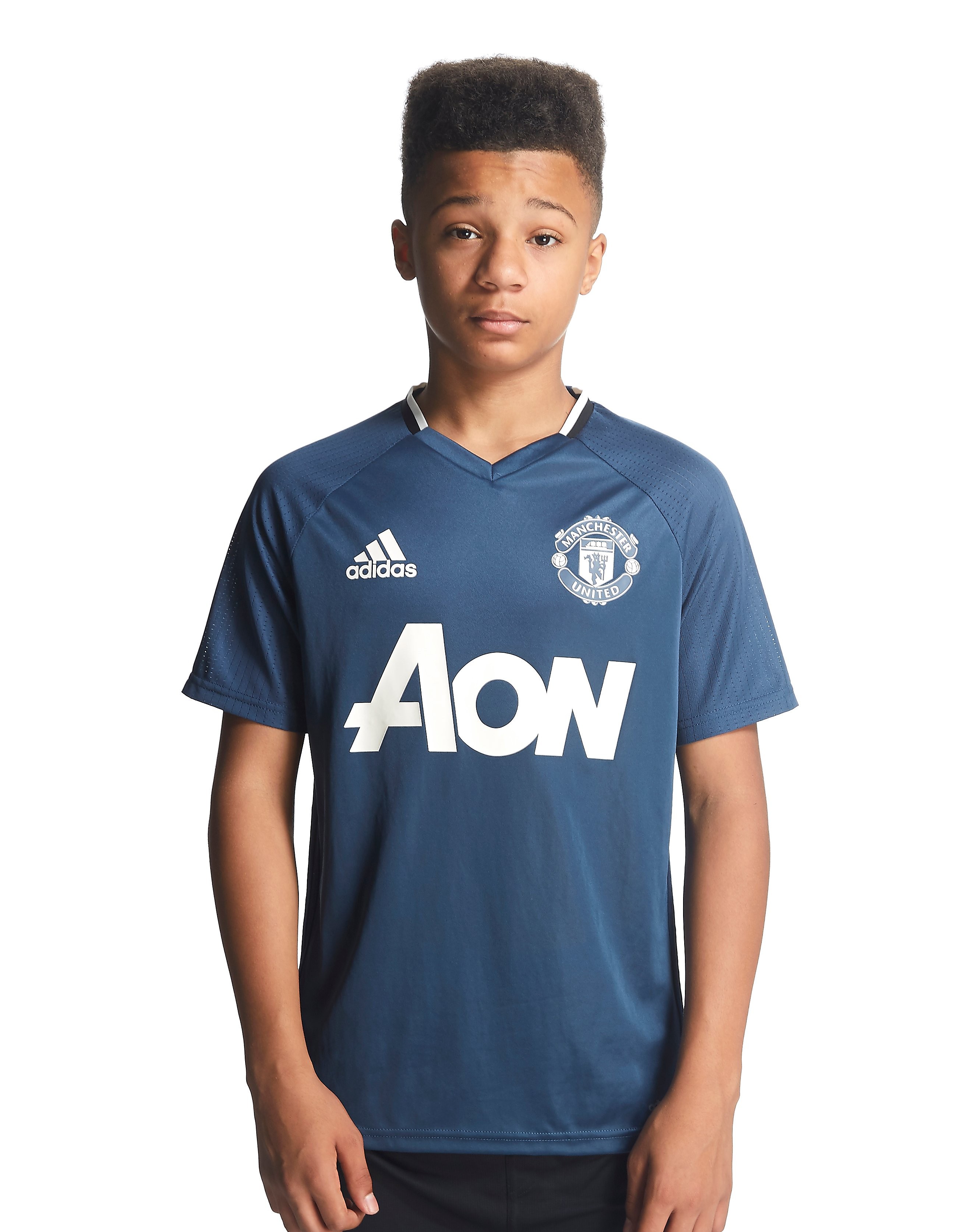 adidas Manchester United Training Jersey Junior - Blue ...