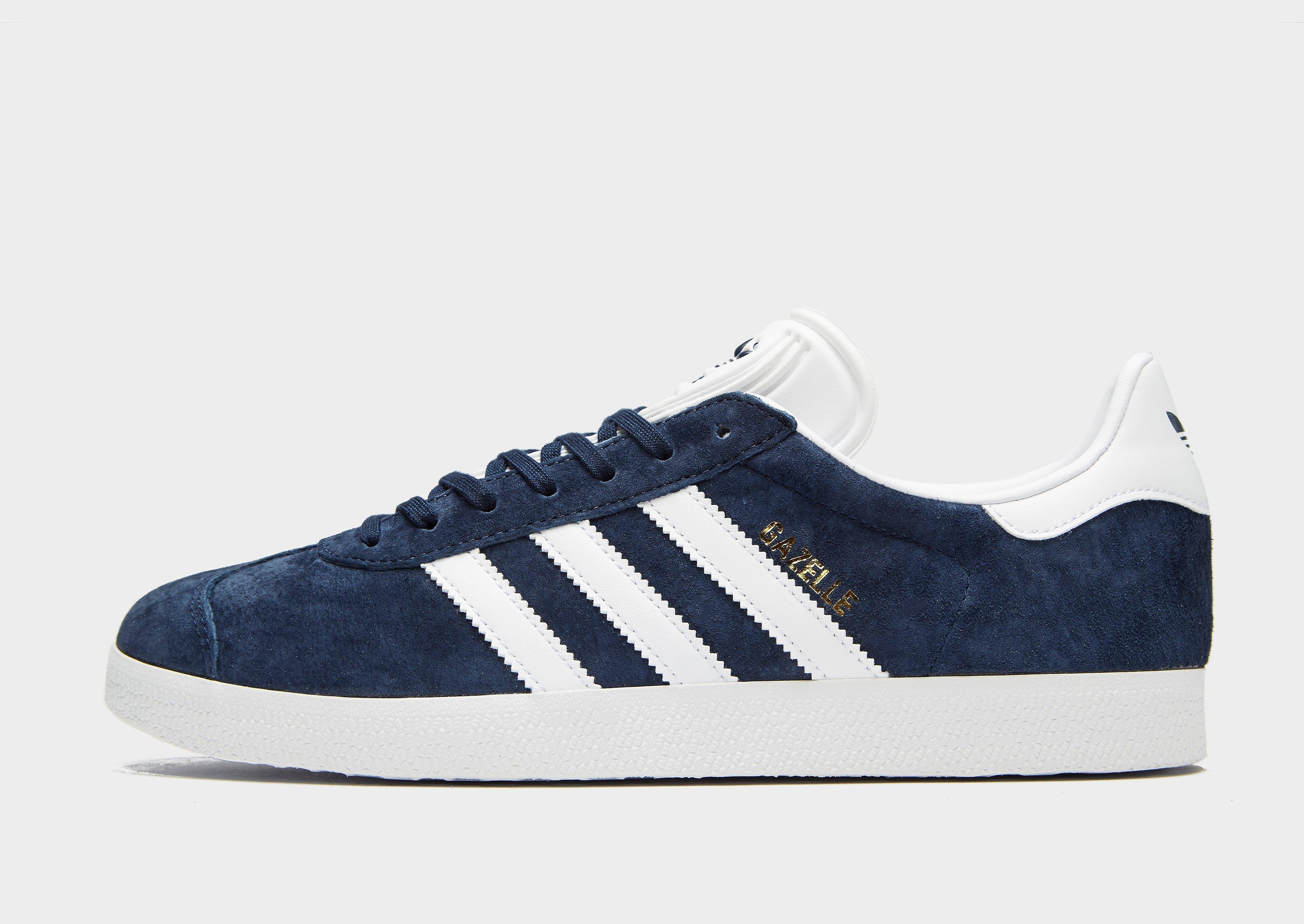 

adidas Originals Gazelle - Blue/White - Mens, Blue/White