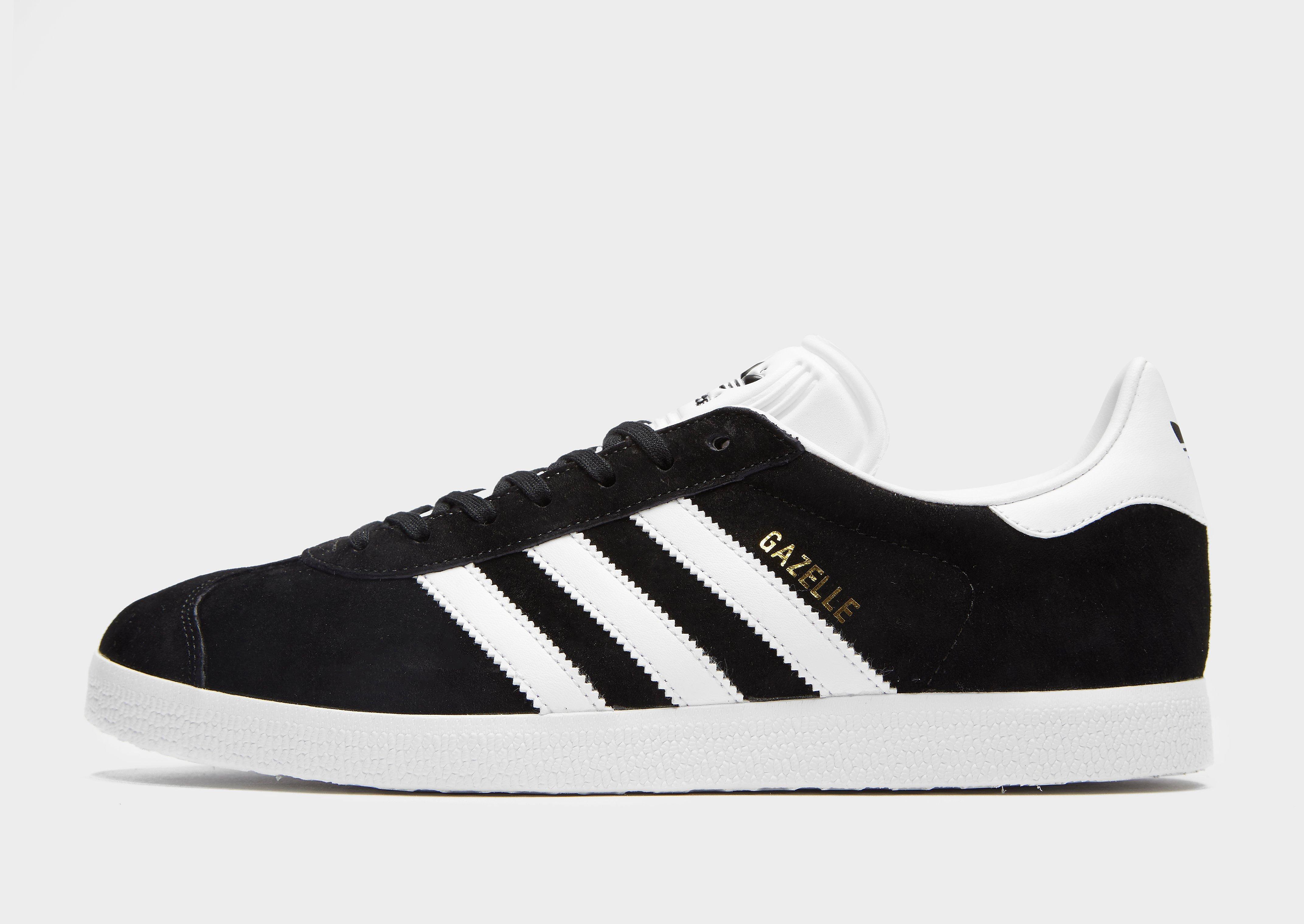 

adidas Originals Gazelle - Black/White - Womens, Black/White