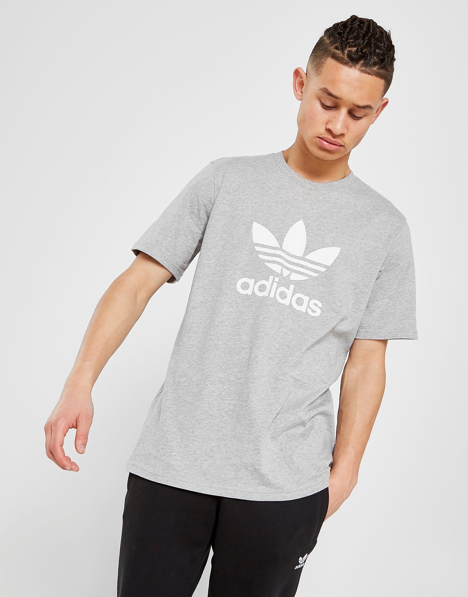 Adidas Originals Trefoil State T Shirt Heren Grijs adidas originals kopen in de aanbieding