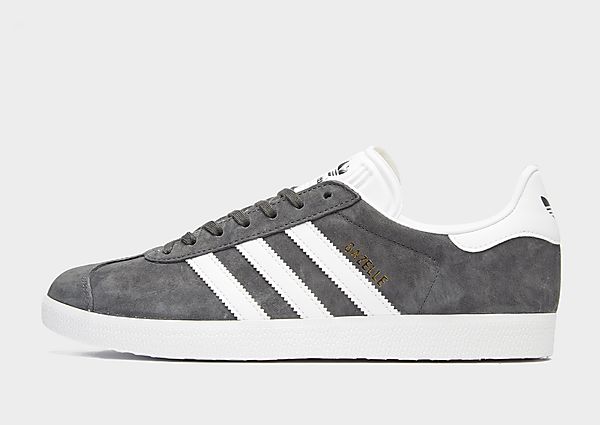 adidas Originals Baskets Gazelle Homme - Dark Grey Heather / White / Gold Metallic, Dark Grey Heathe