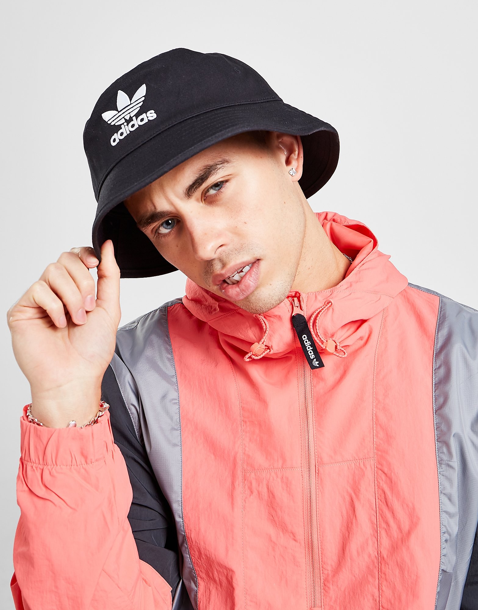 

adidas Originals Trefoil Bucket Hat - BLACK/Black - Womens, BLACK/Black