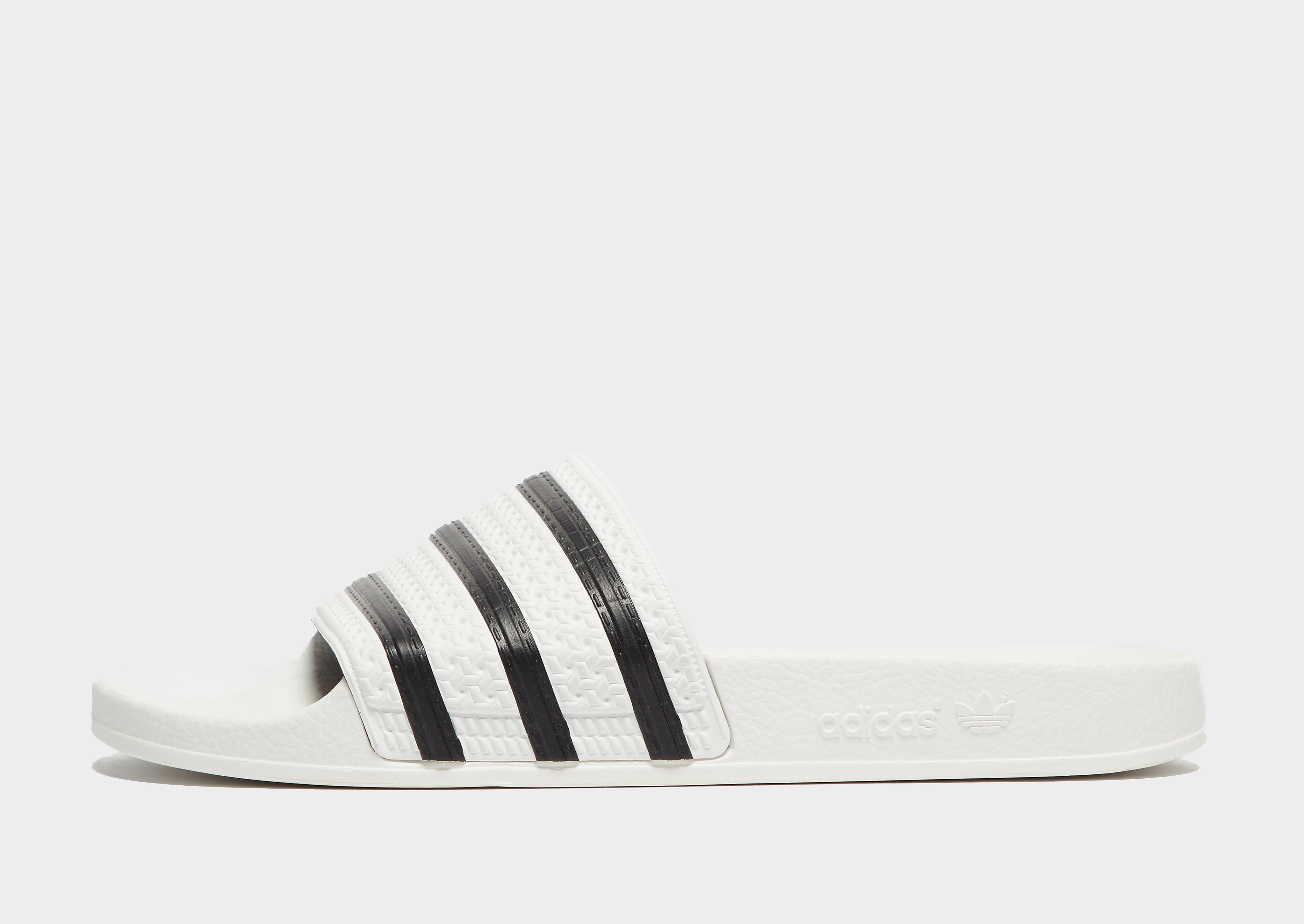 

adidas Originals Adilette Slides - White/Black - Womens, White/Black