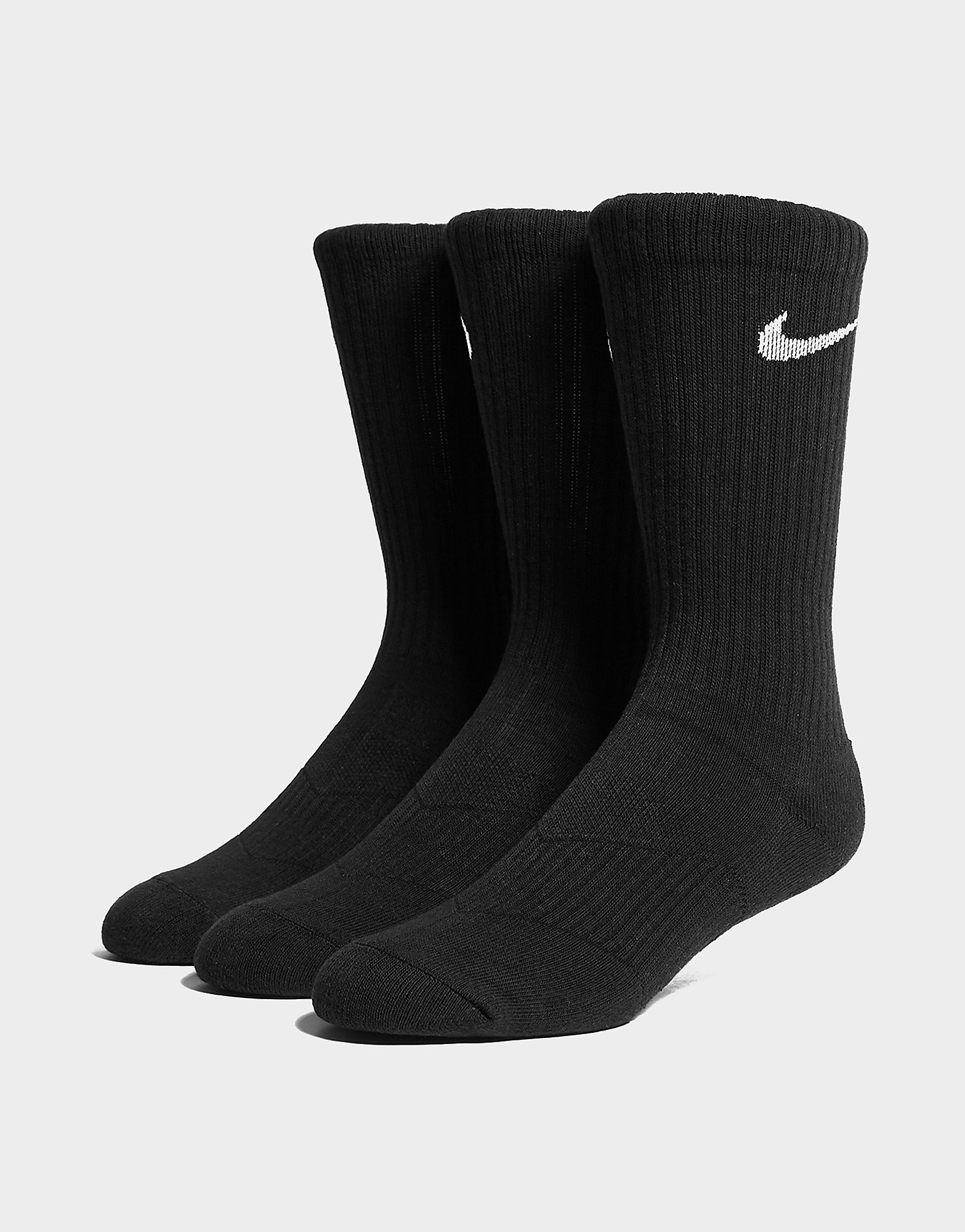 

Nike 3 Pack Basic Cuff Socks - Black/White, Black/White